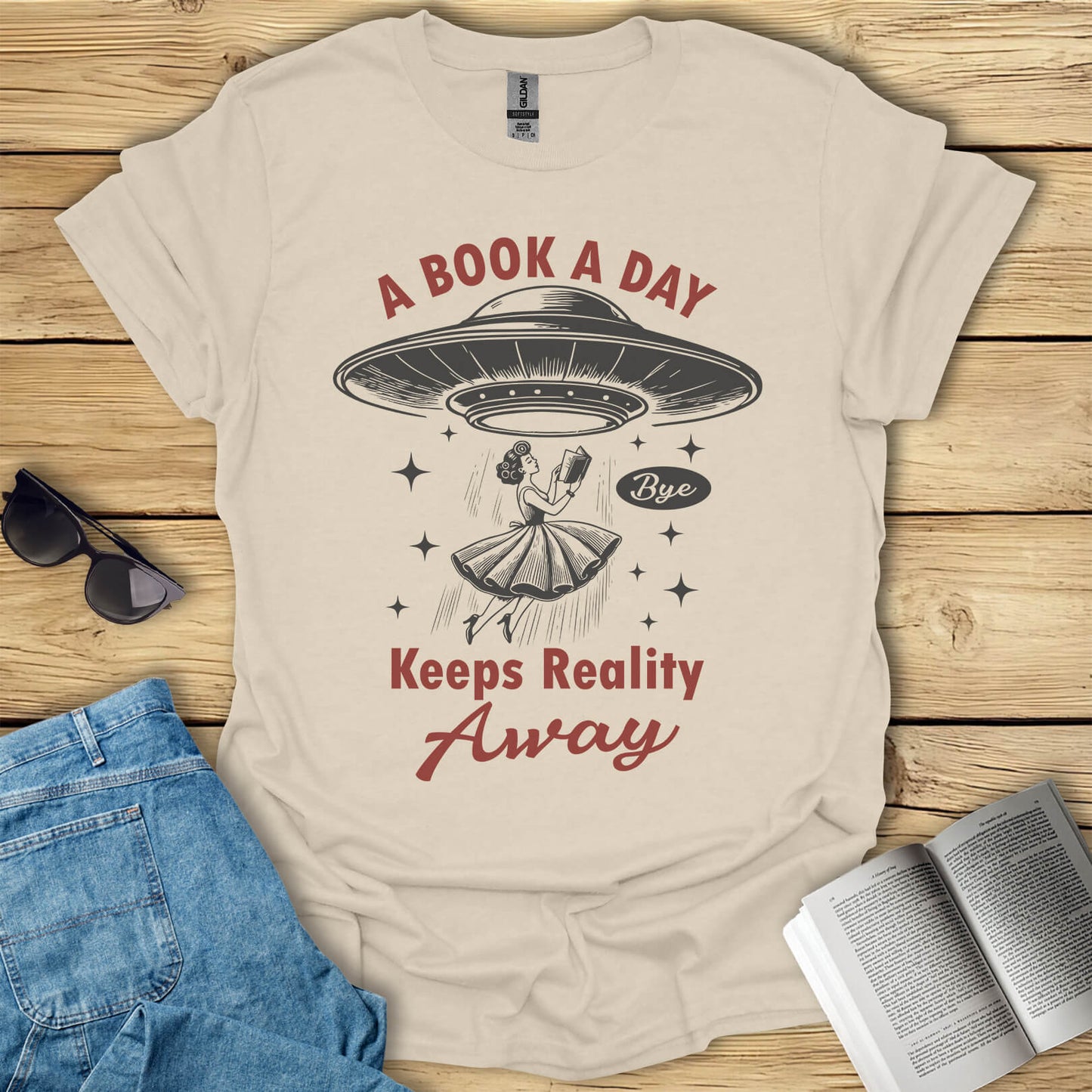 A Book A Day Keeps Reality Away T-Shirt