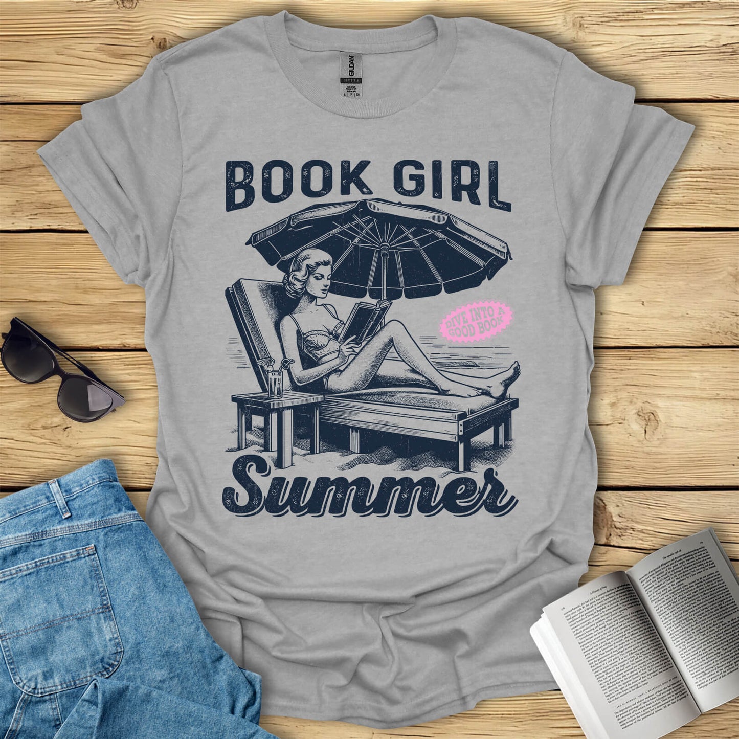 Book Girl Summer Reading T-Shirt