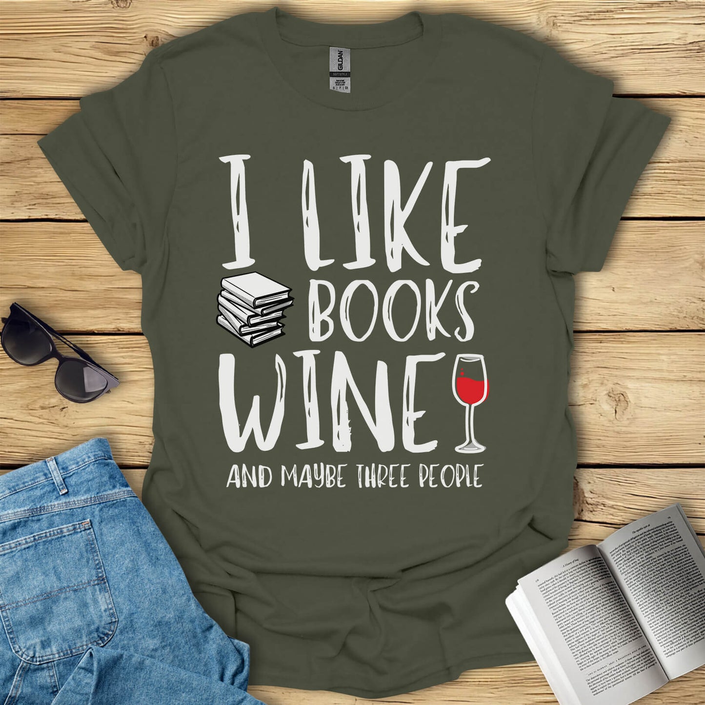 Books And Wine T-Shirt
