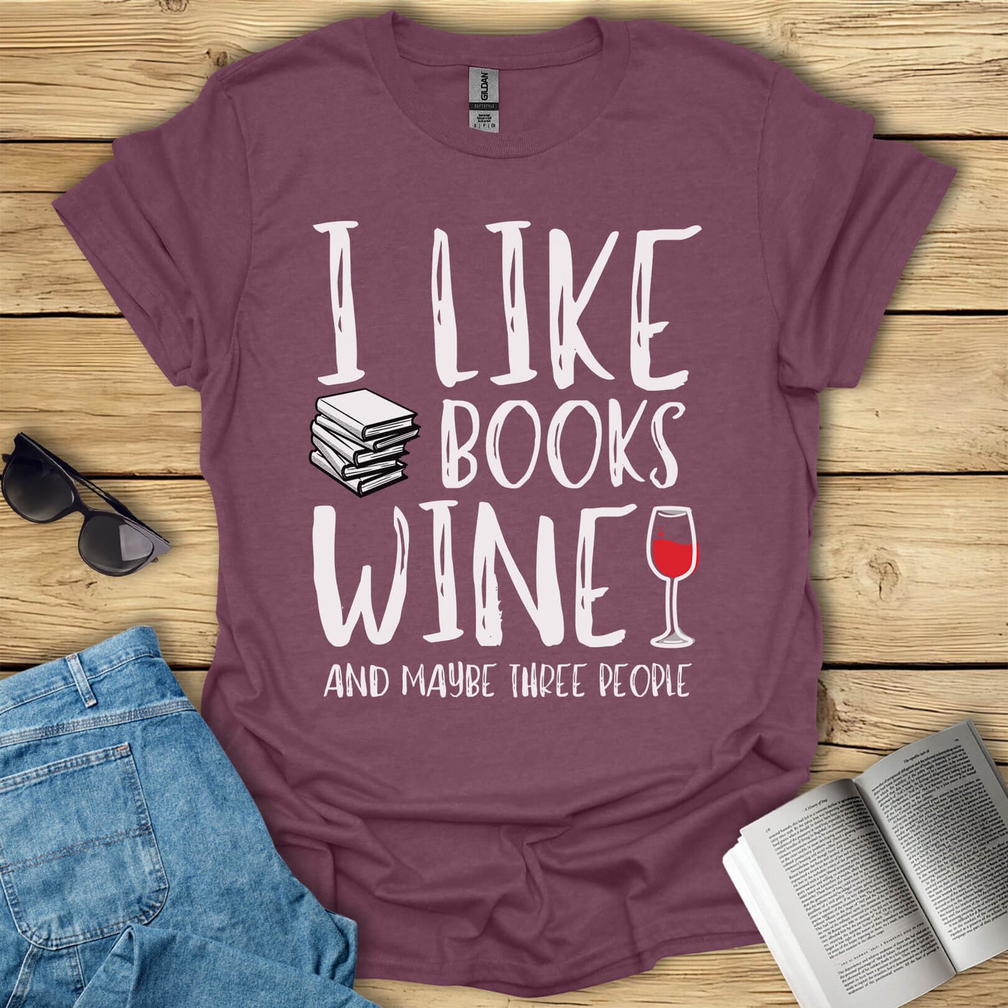 Books And Wine T-Shirt