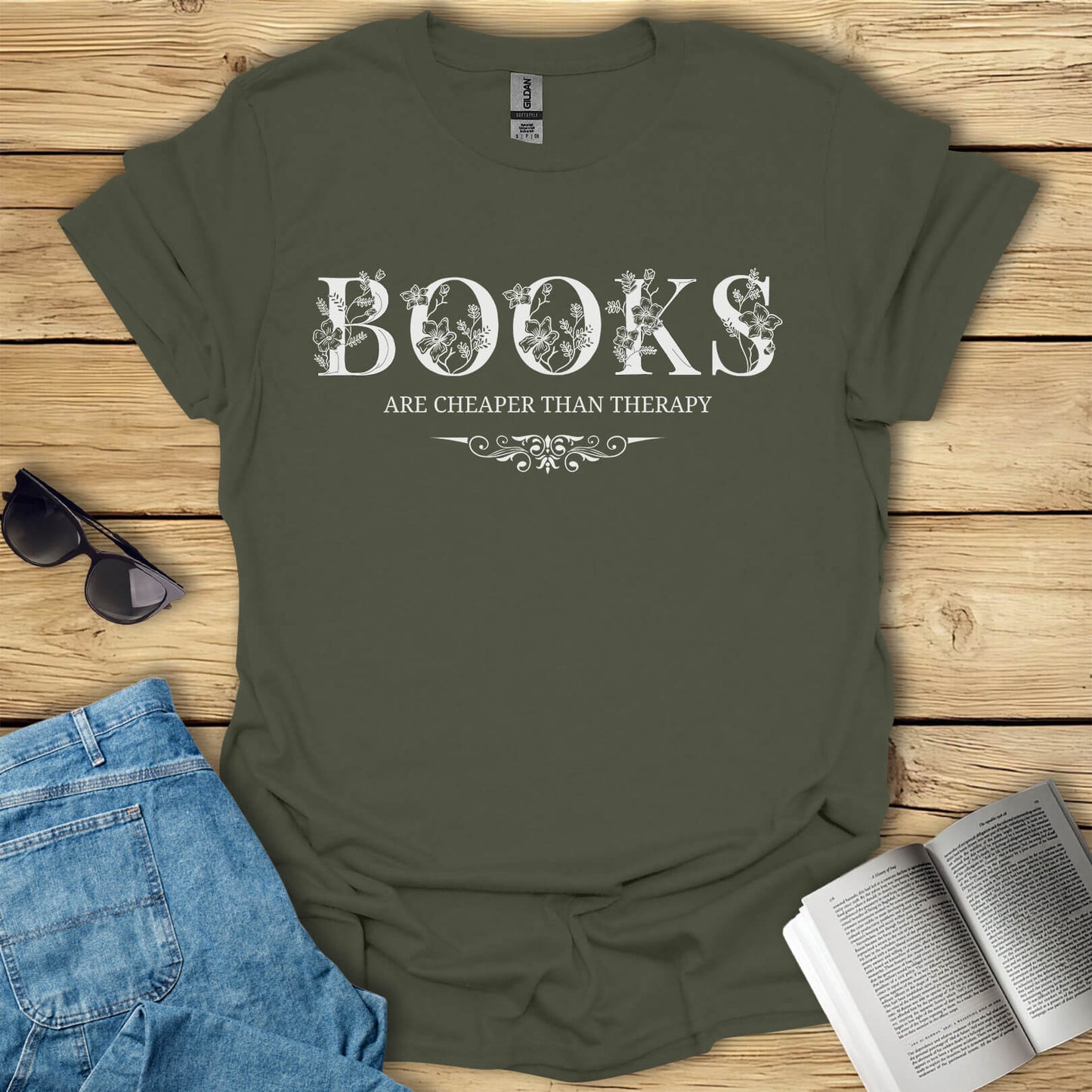 Books Are Cheaper Than Therapy T-Shirt