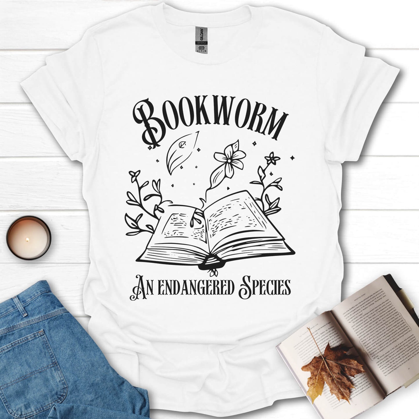 Bookworm An Endangered Species Librarian T-Shirt