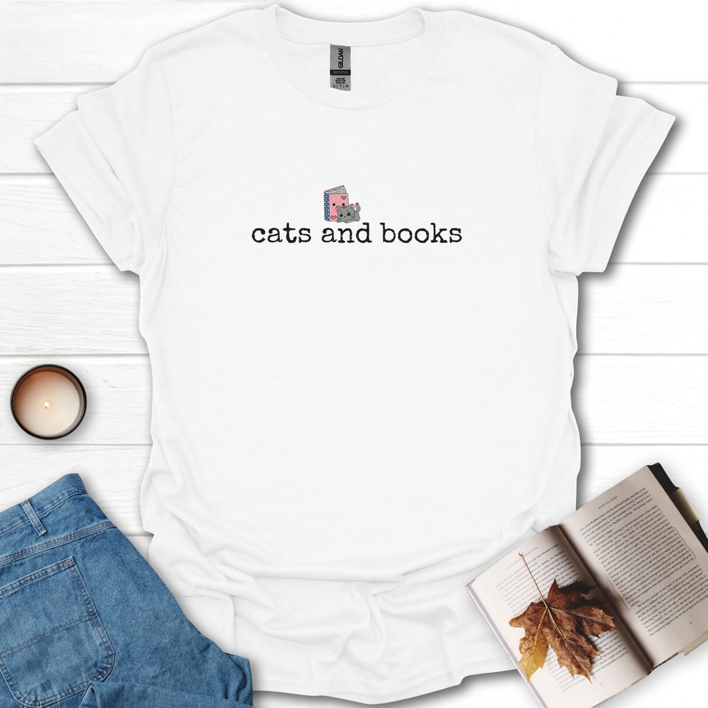 Cats And Books T-Shirt