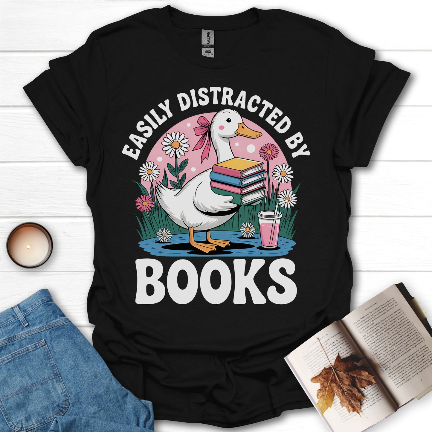Easily Distracted By Books T-Shirt