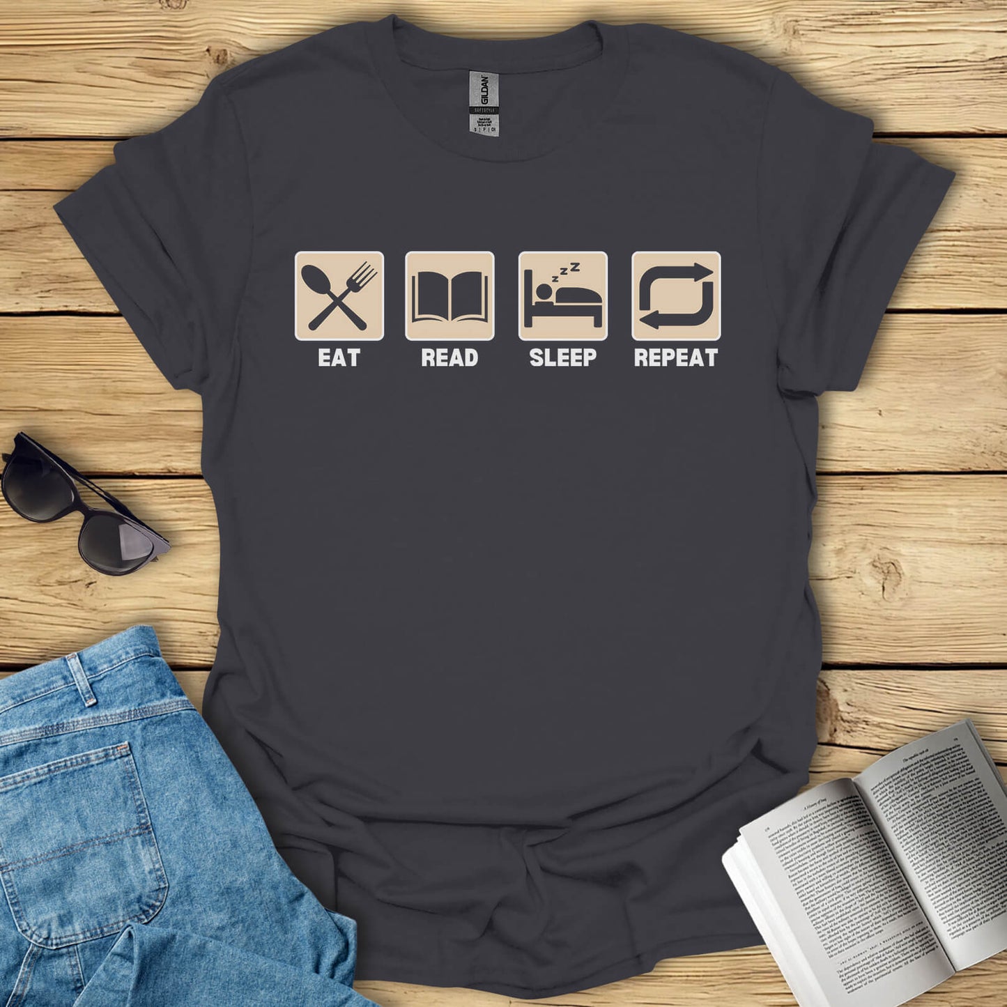 Eat, Sleep, Read, Repeat T-Shirt