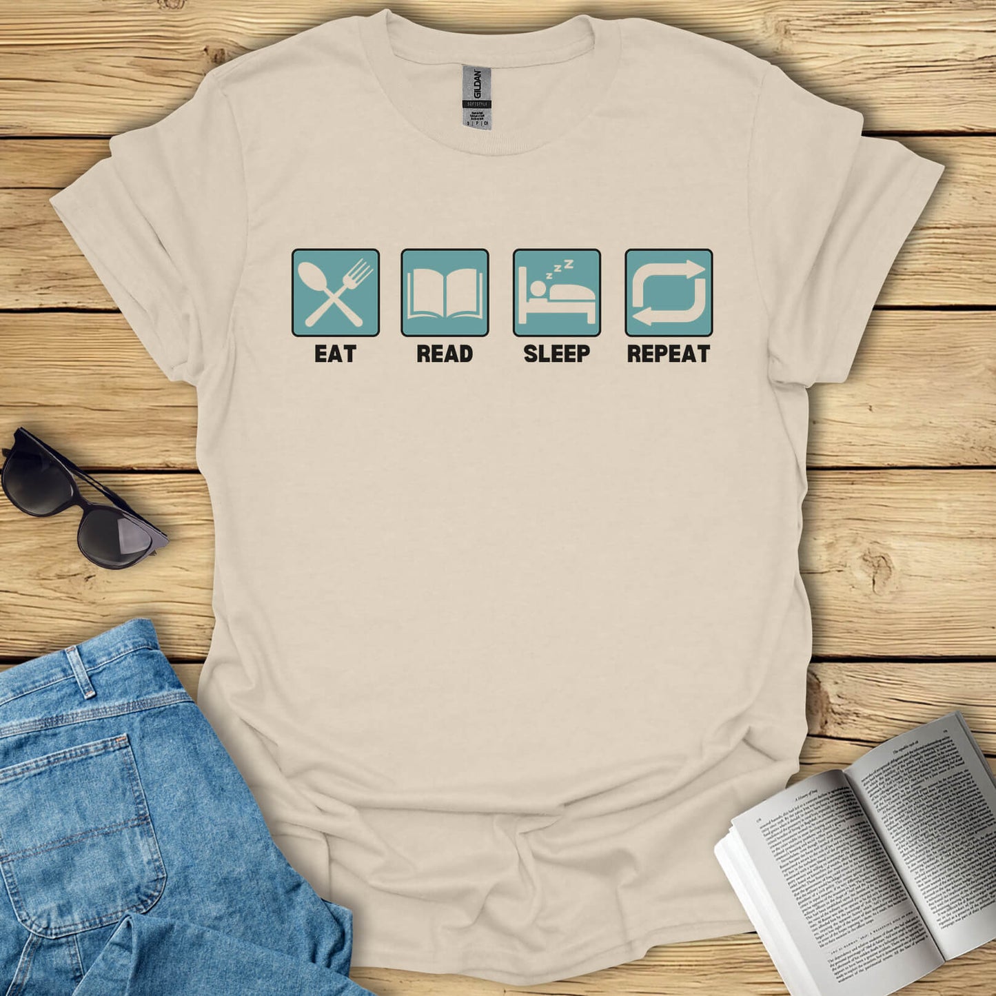 Eat, Sleep, Read, Repeat T-Shirt