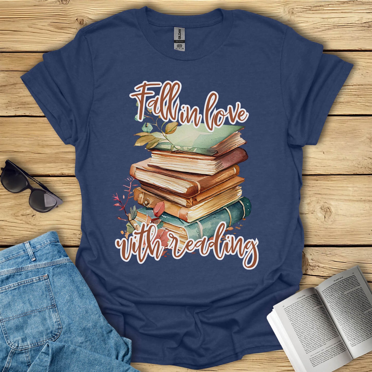 Fall In Love With Reading T-Shirt