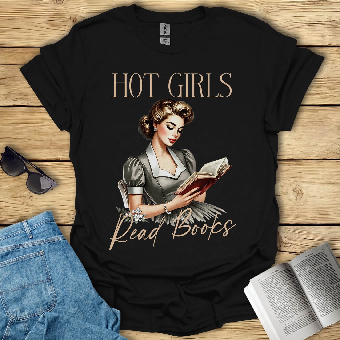 Hot Girls Read Books T-Shirt
