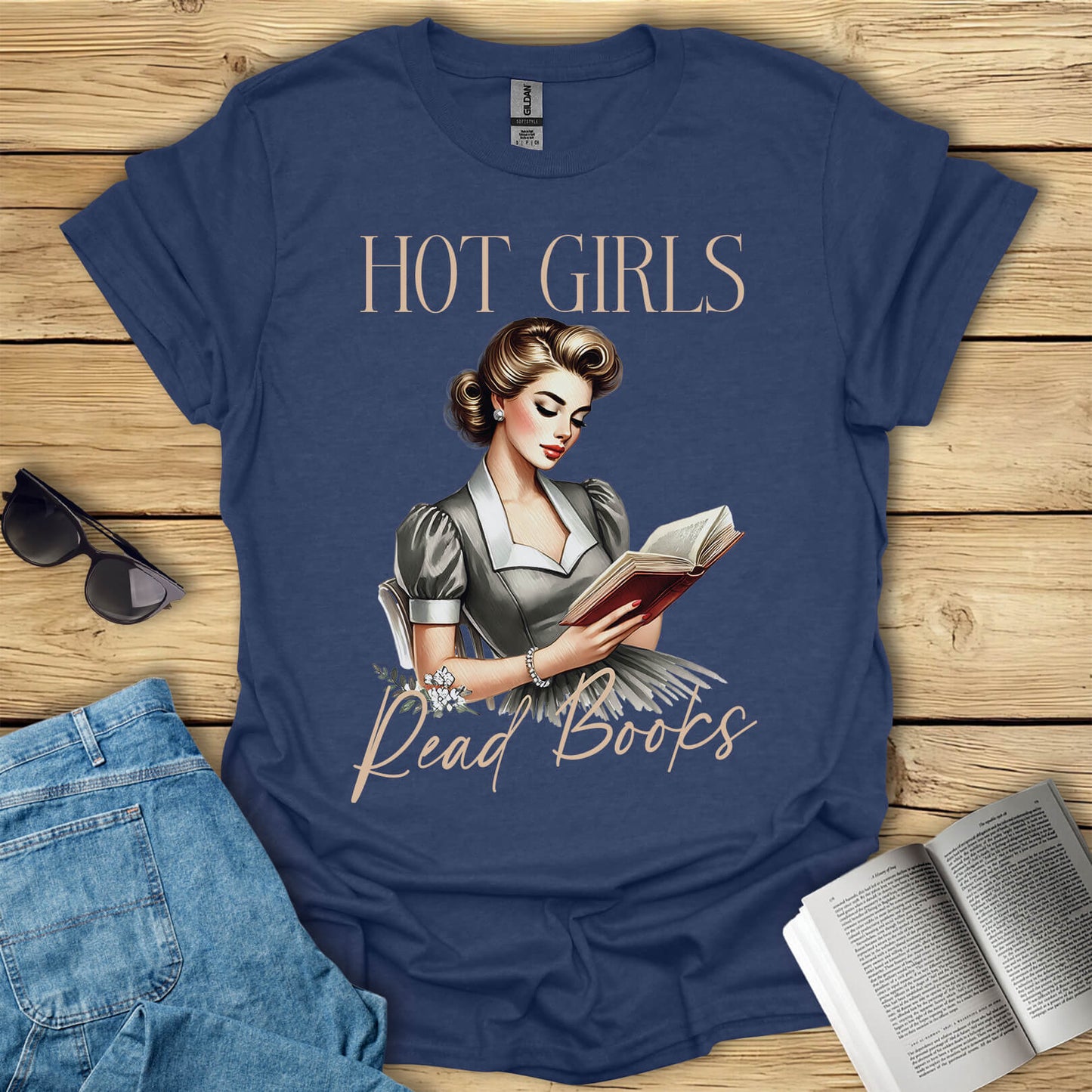 Hot Girls Read Books T-Shirt