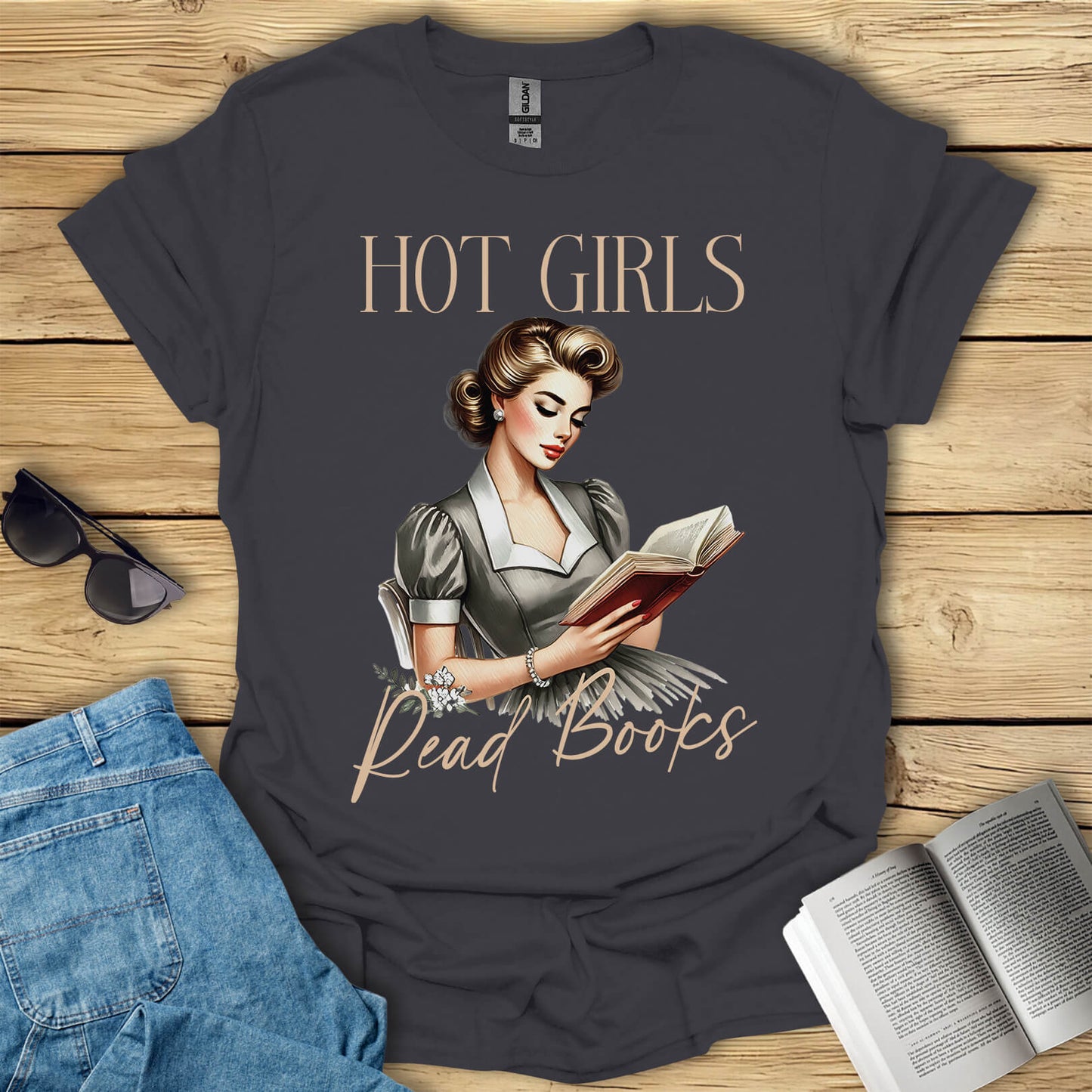 Hot Girls Read Books T-Shirt