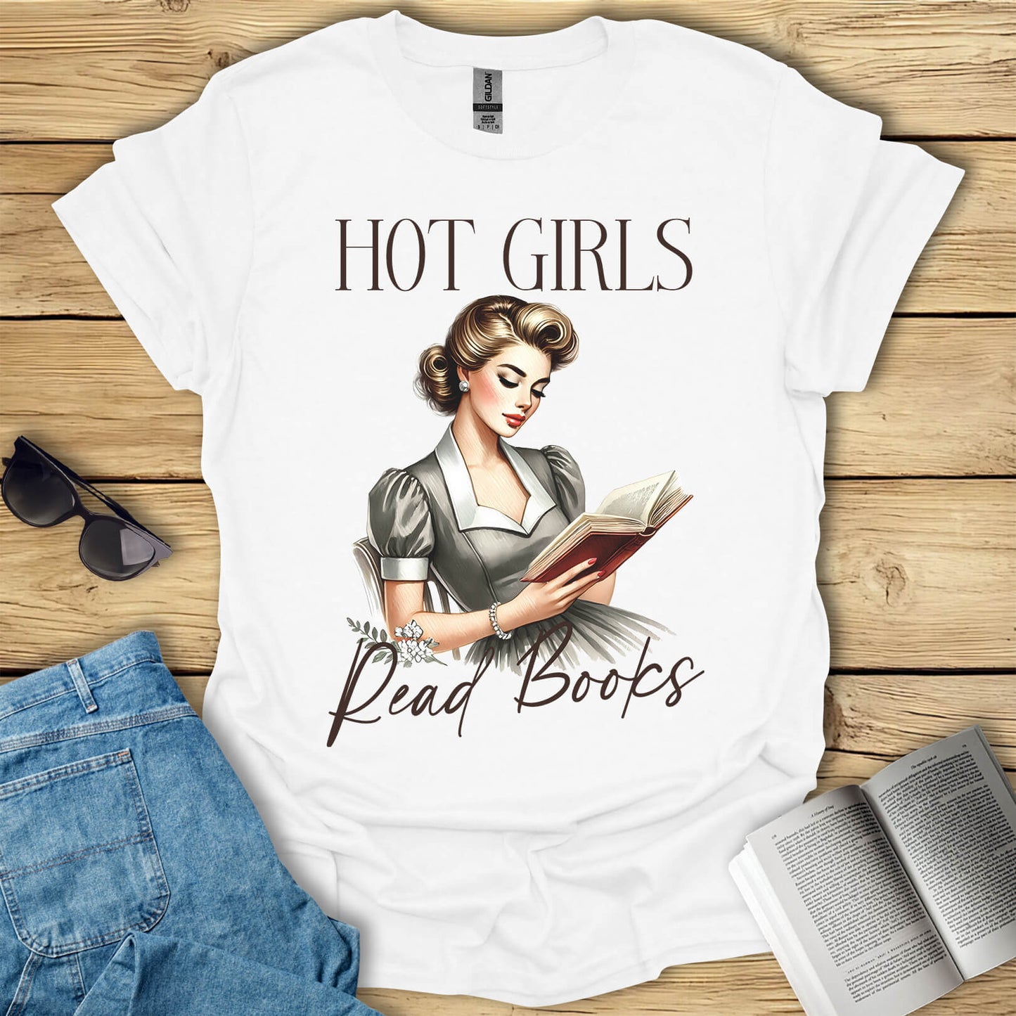 Hot Girls Read Books T-Shirt