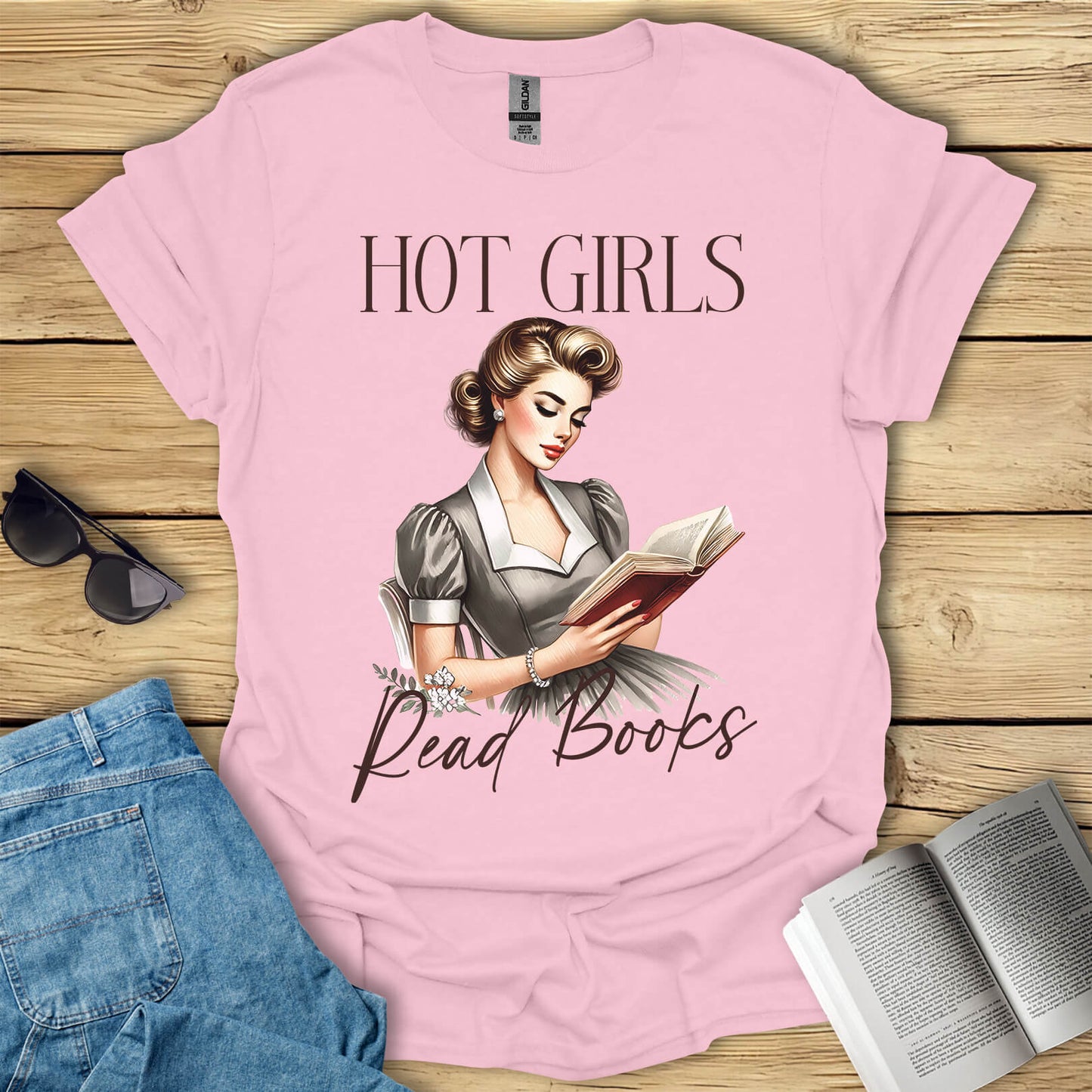 Hot Girls Read Books T-Shirt