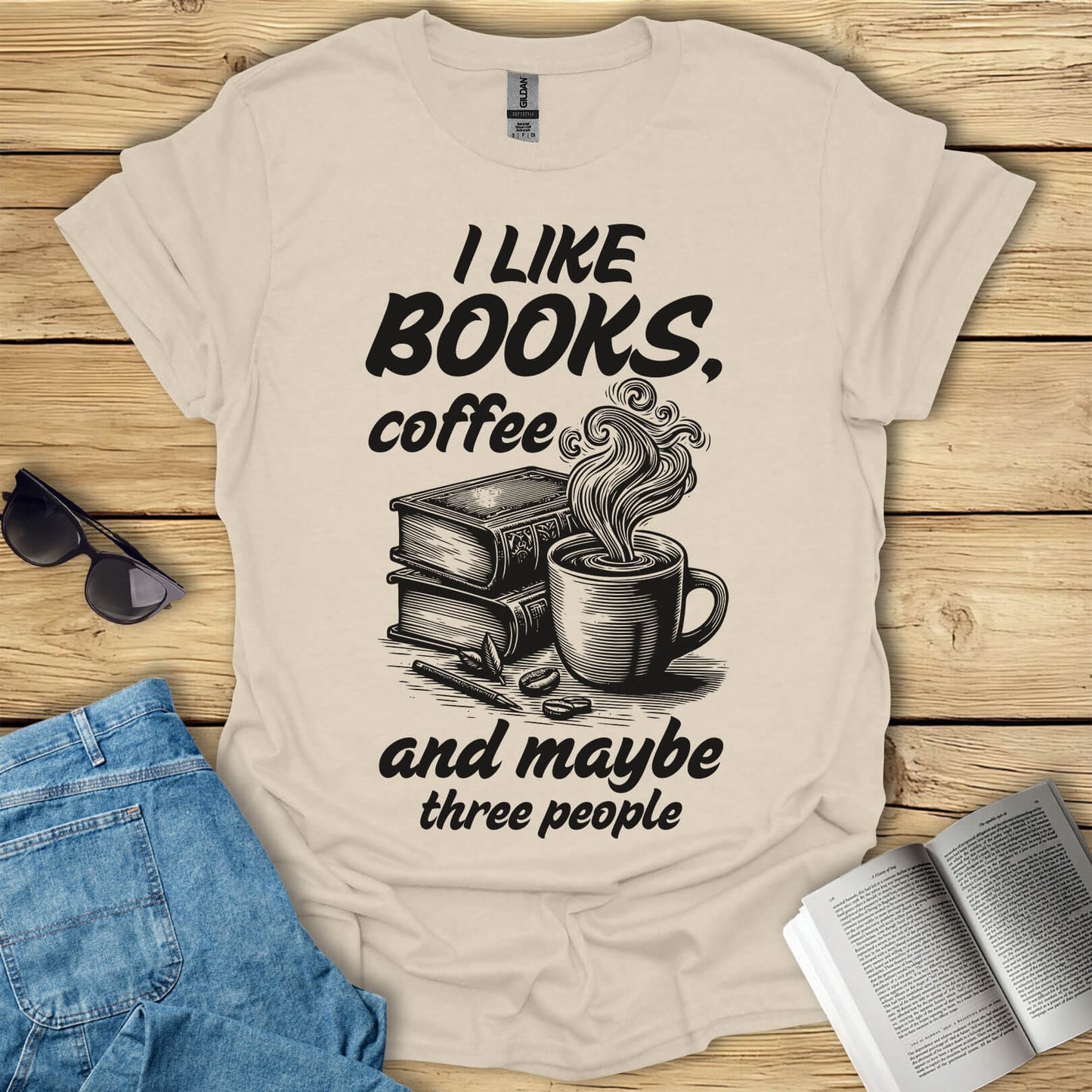 I Like Books, Coffee And T-Shirt