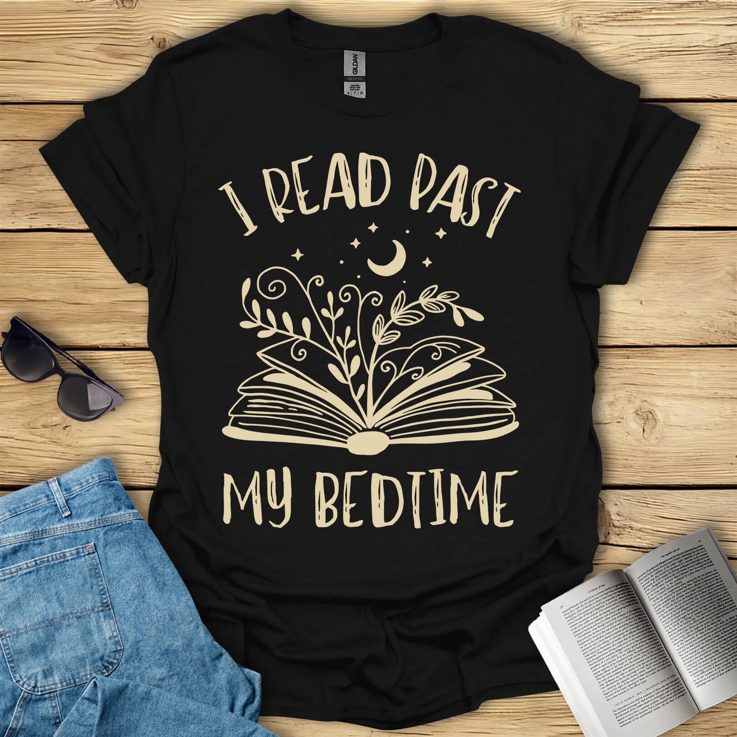 I Read Past My Bedtime Books T-Shirt