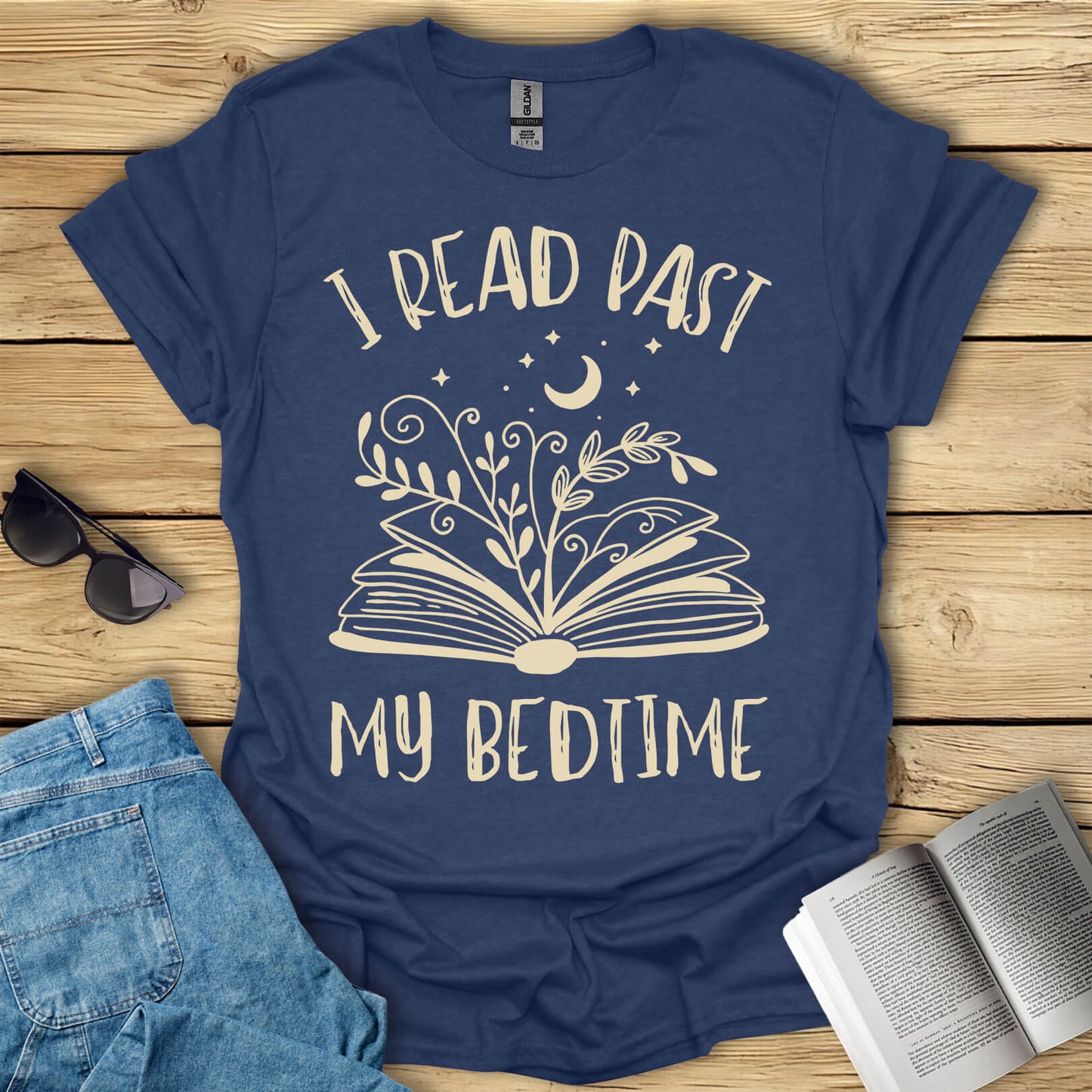 I Read Past My Bedtime Books T-Shirt