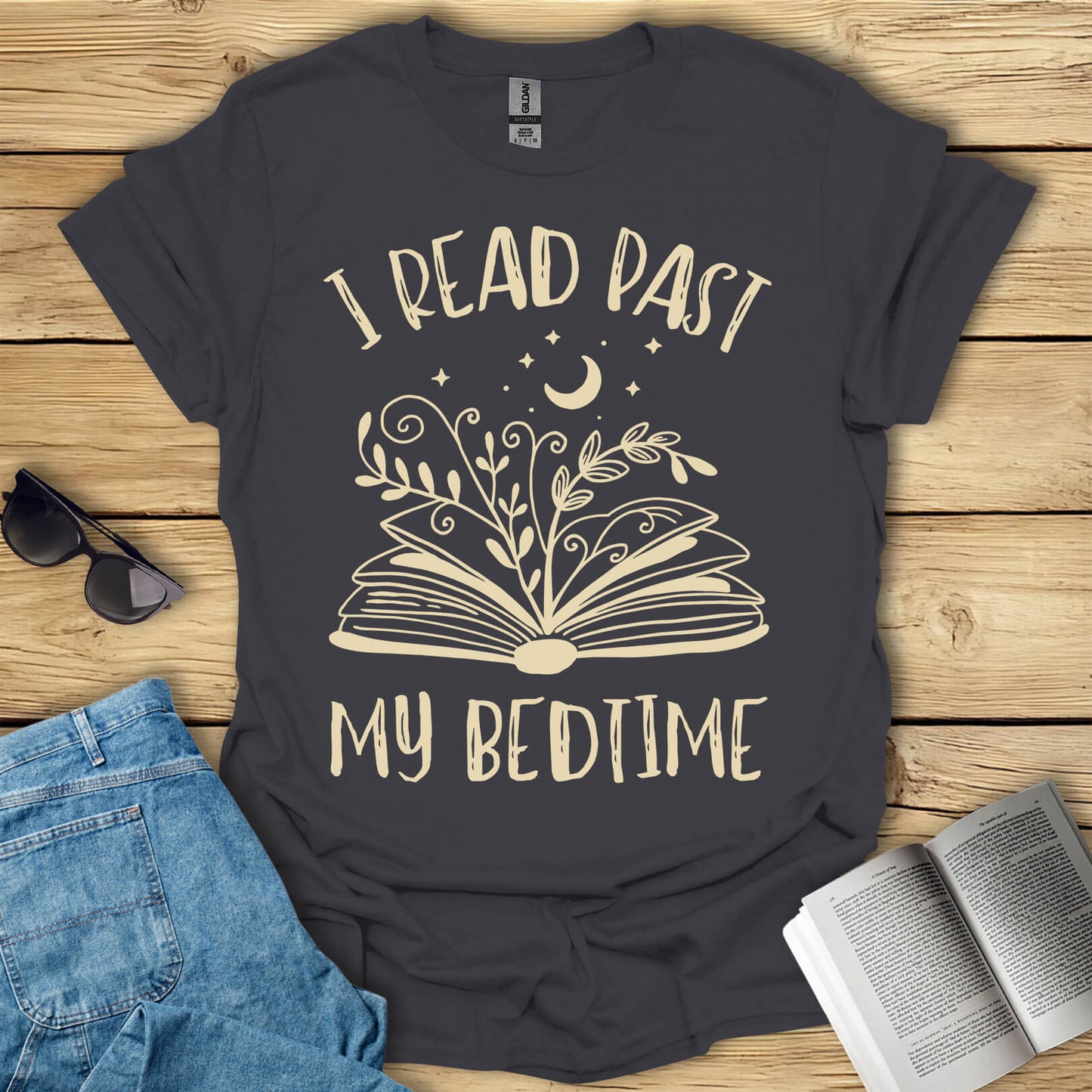 I Read Past My Bedtime Books T-Shirt