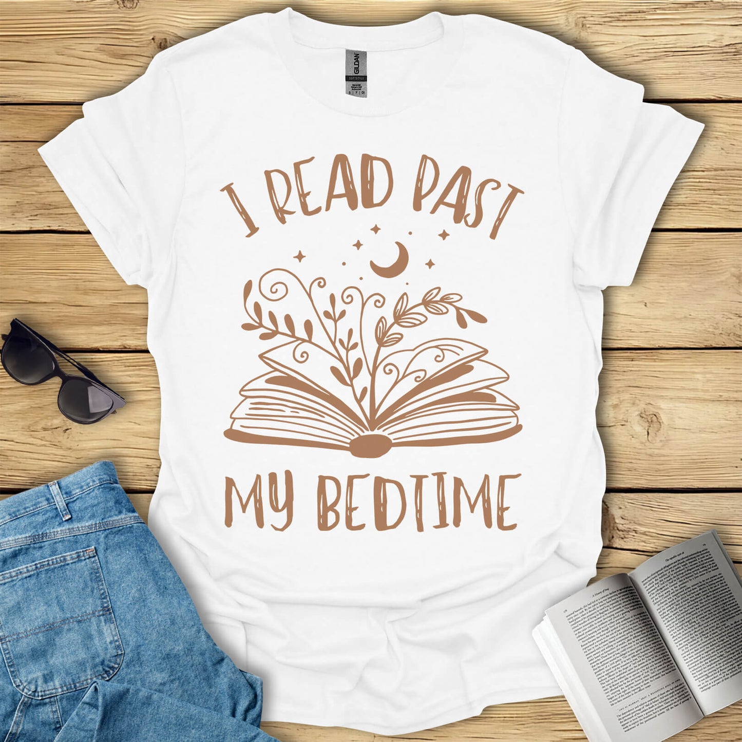 I Read Past My Bedtime Books T-Shirt