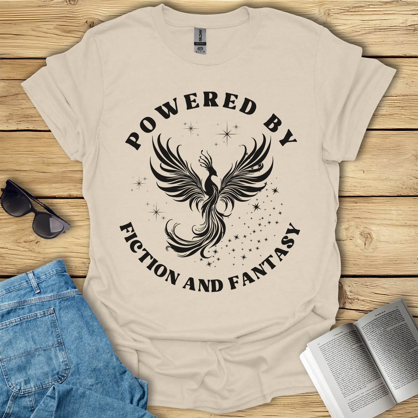Powered By Fiction And Fantasy T-Shirt
