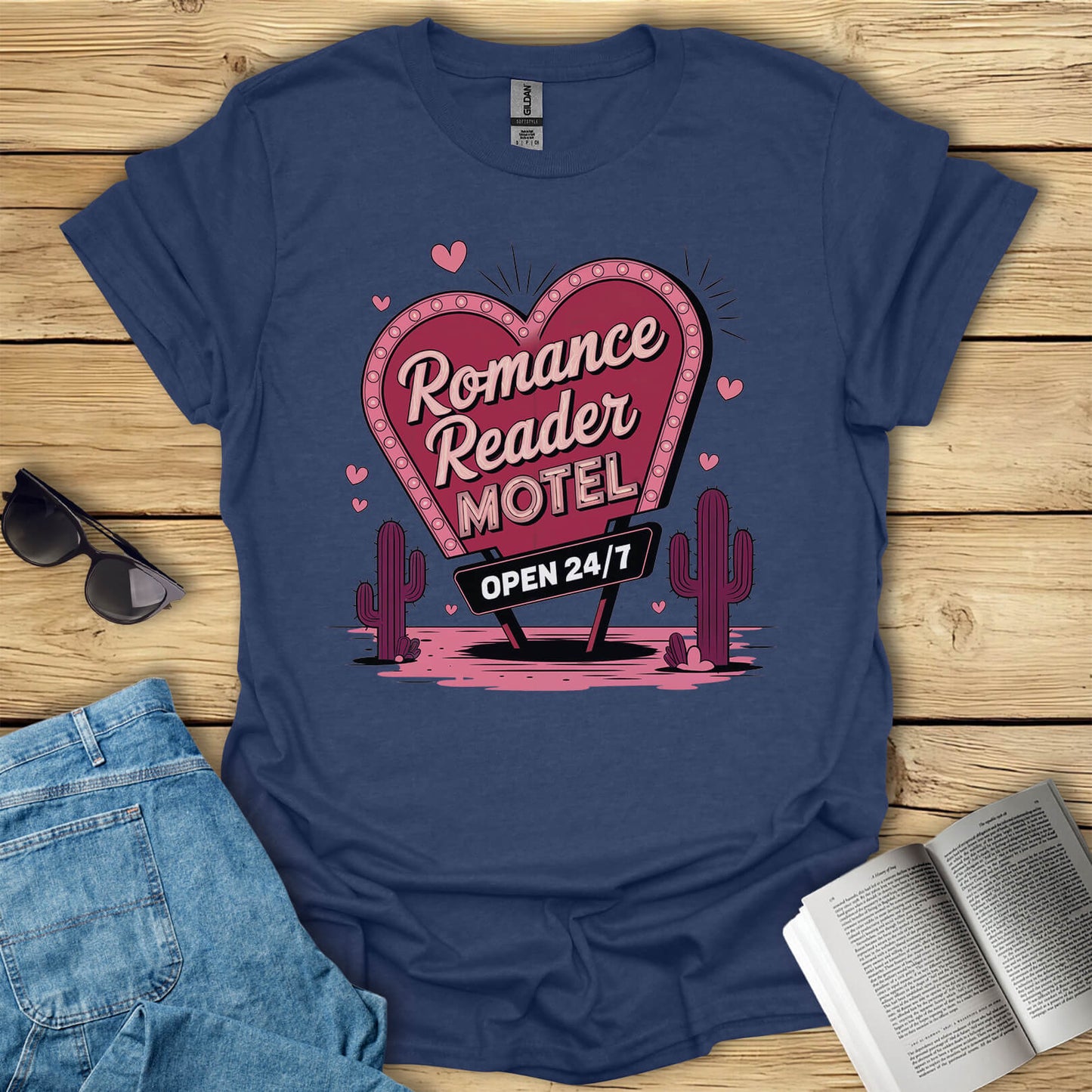 Romance Reader Motel Book Lover T-Shirt