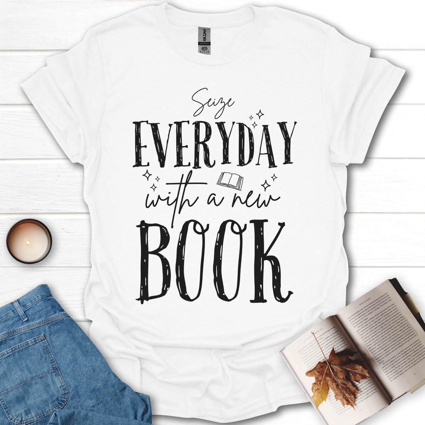 Seize Everyday With A New Book T-Shirt