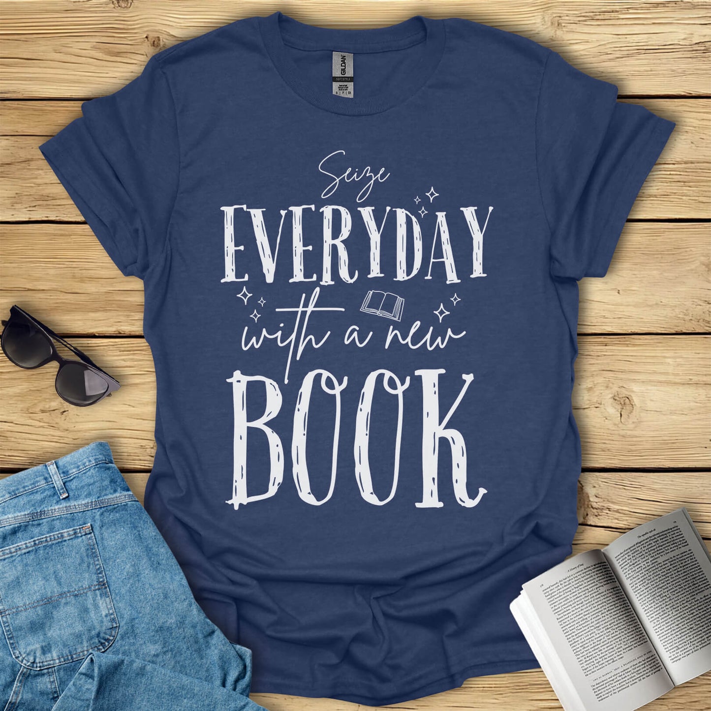 Seize Everyday With A New Book T-Shirt