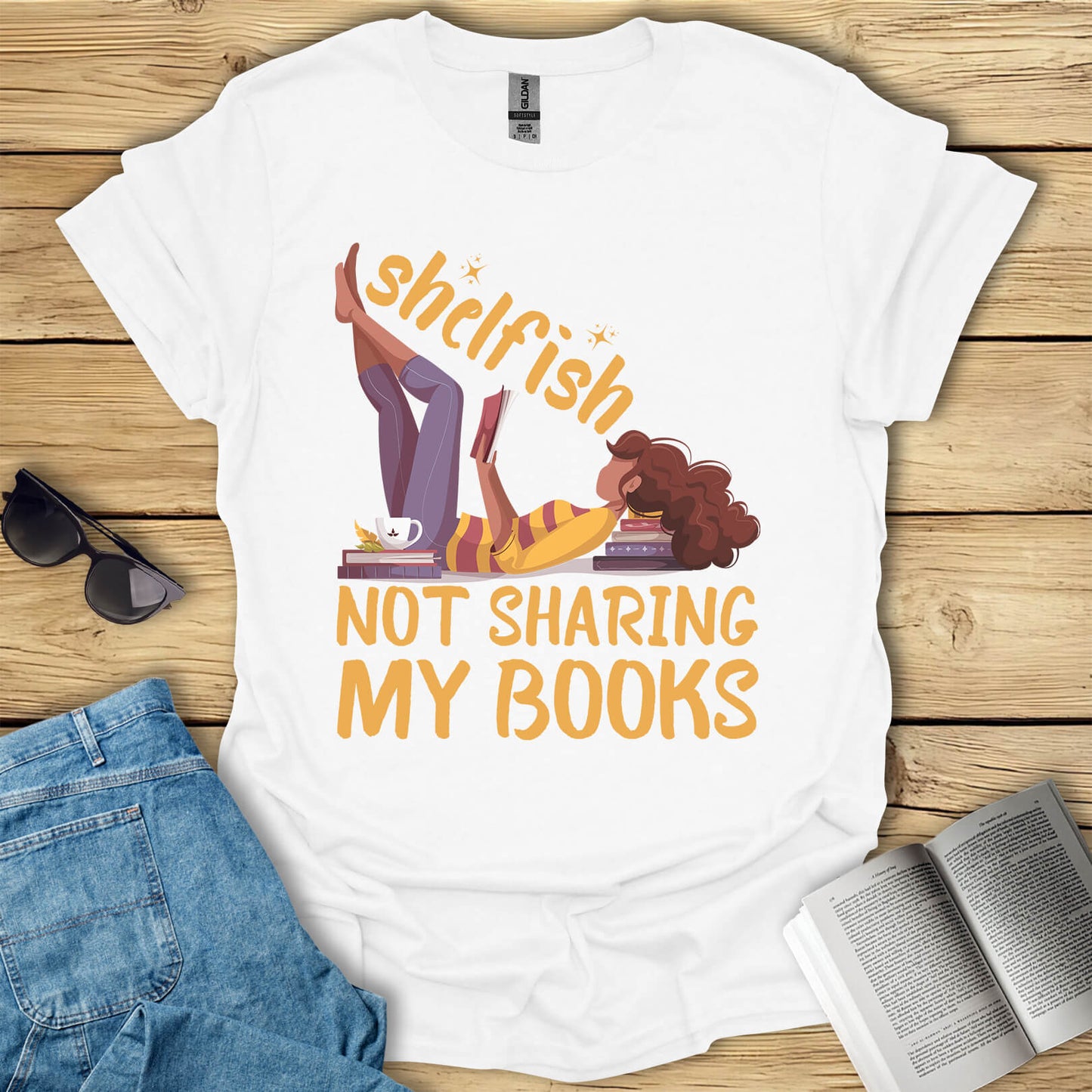 Shelfish Funny Book Lover T-Shirt
