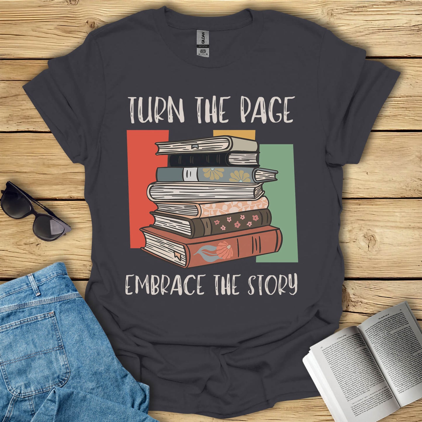 Turn The Page Embrace The Story T-Shirt