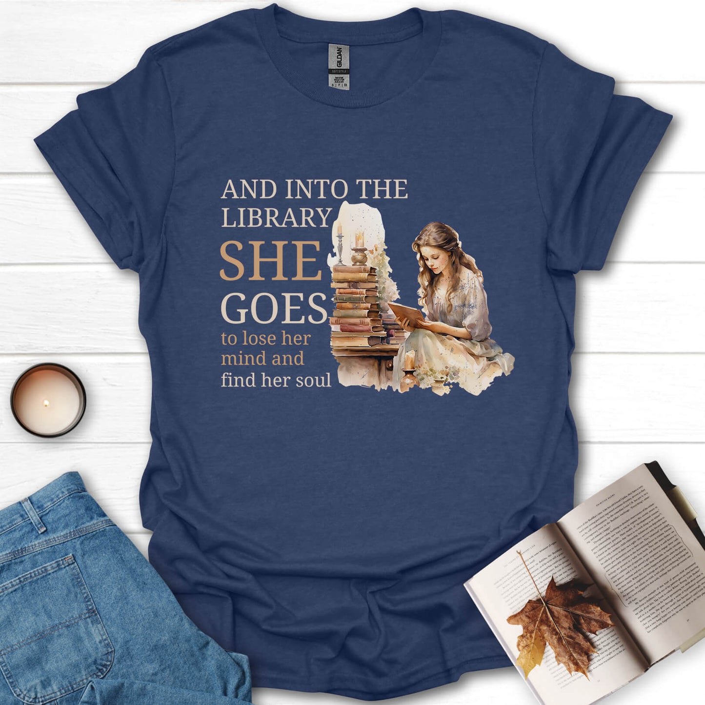 And Into The Library She Goes T-Shirt