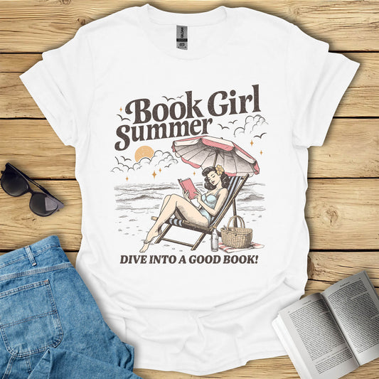 Book Girl Summer Dive Into a Good Book T-Shirt