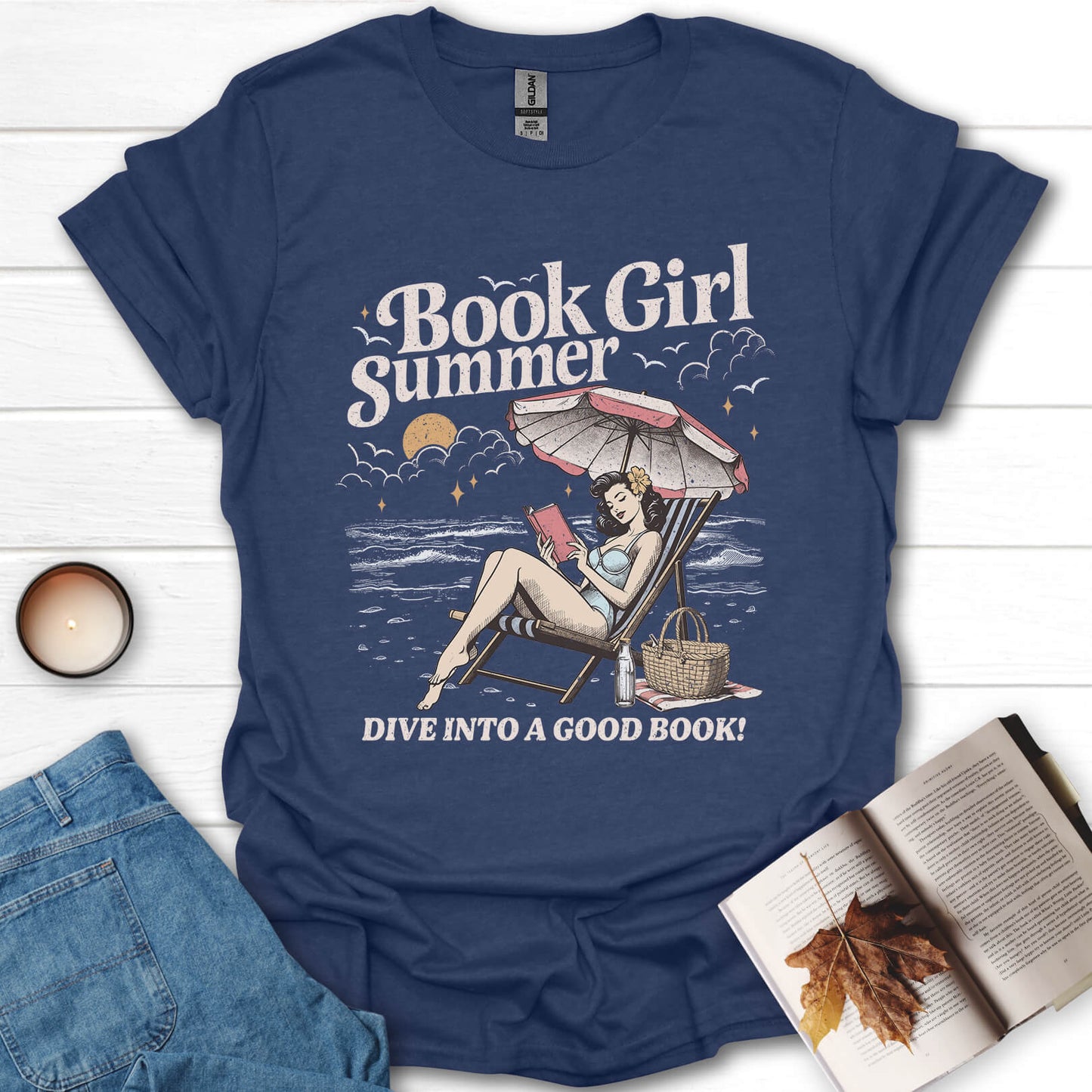 Book Girl Summer Dive Into a Good Book T-Shirt