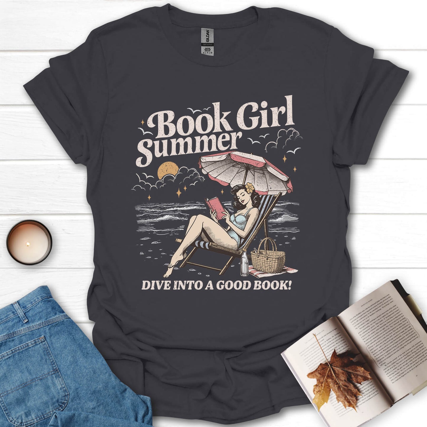 Book Girl Summer Dive Into a Good Book T-Shirt