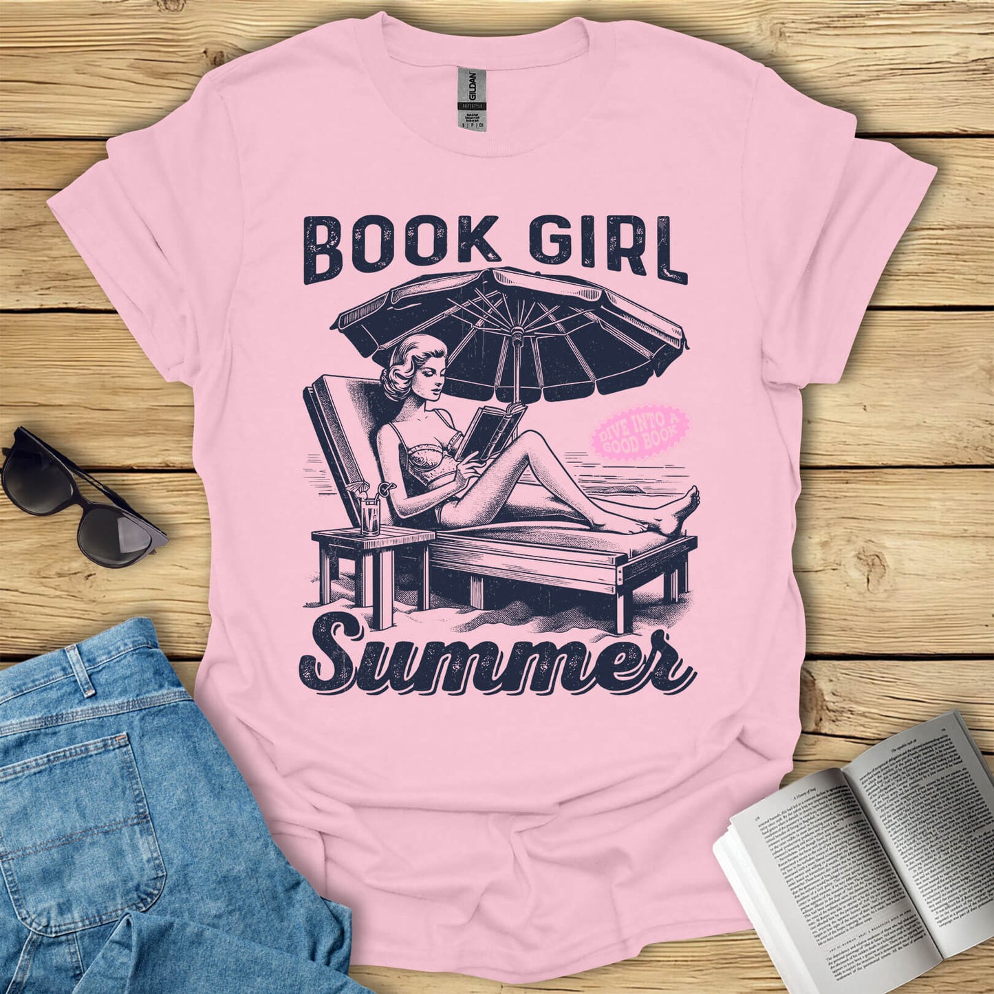 Book Girl Summer Reading T-Shirt