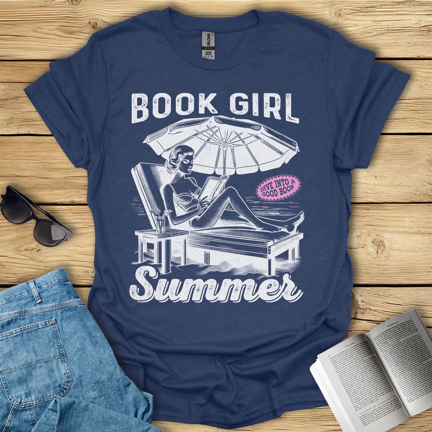 Book Girl Summer Reading T-Shirt