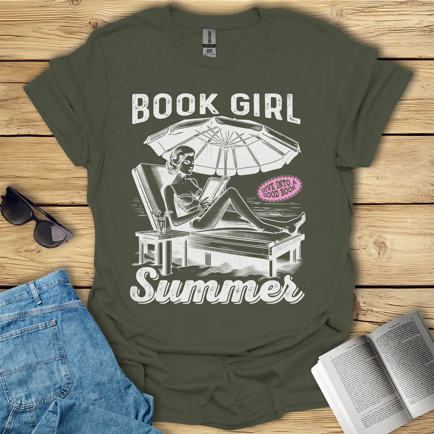 Book Girl Summer Reading T-Shirt