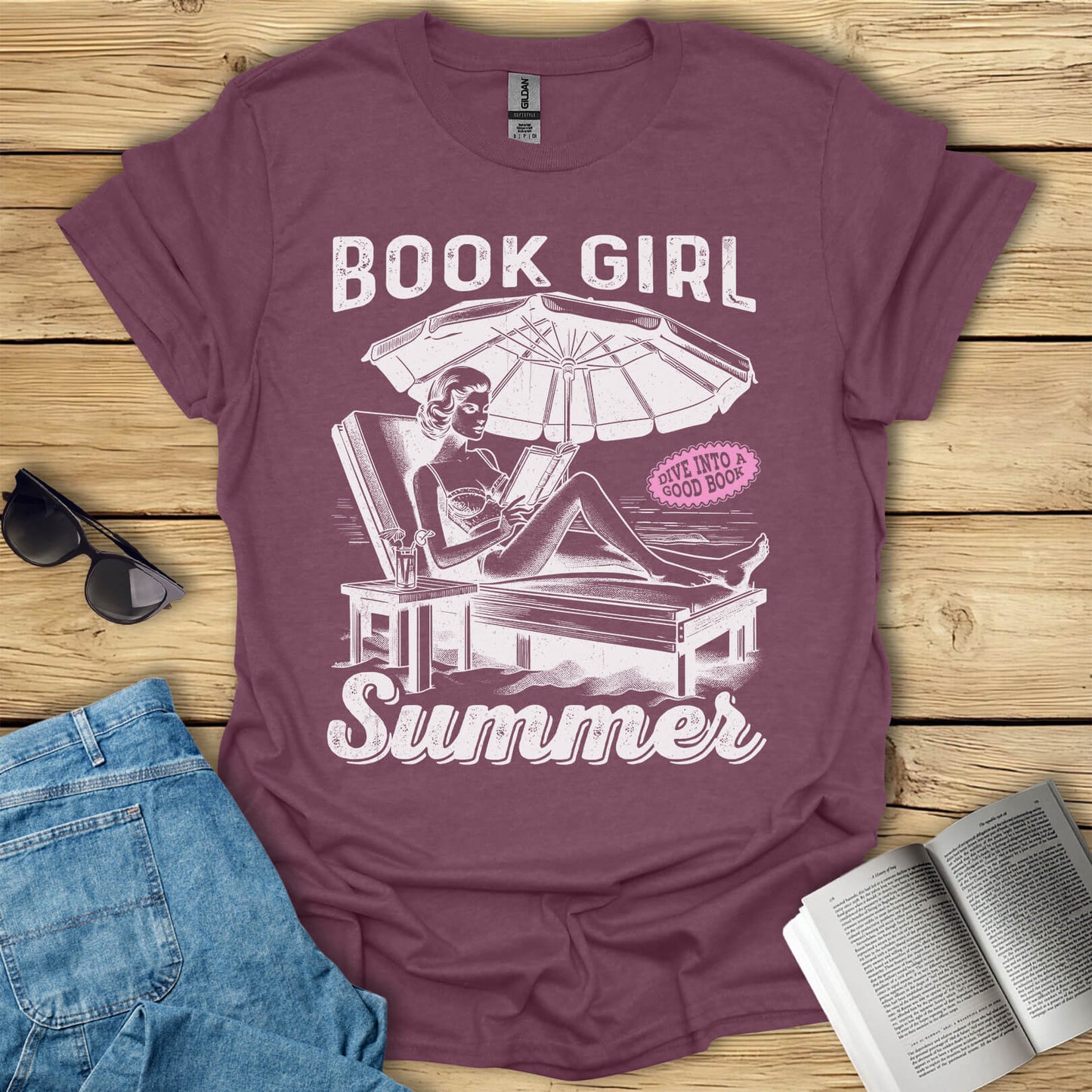 Book Girl Summer Reading T-Shirt