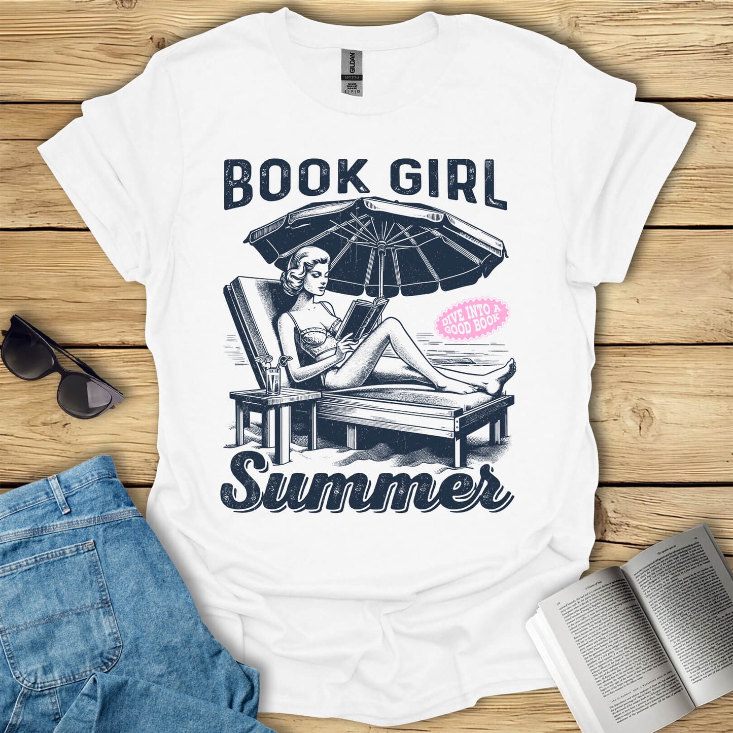 Book Girl Summer Reading T-Shirt