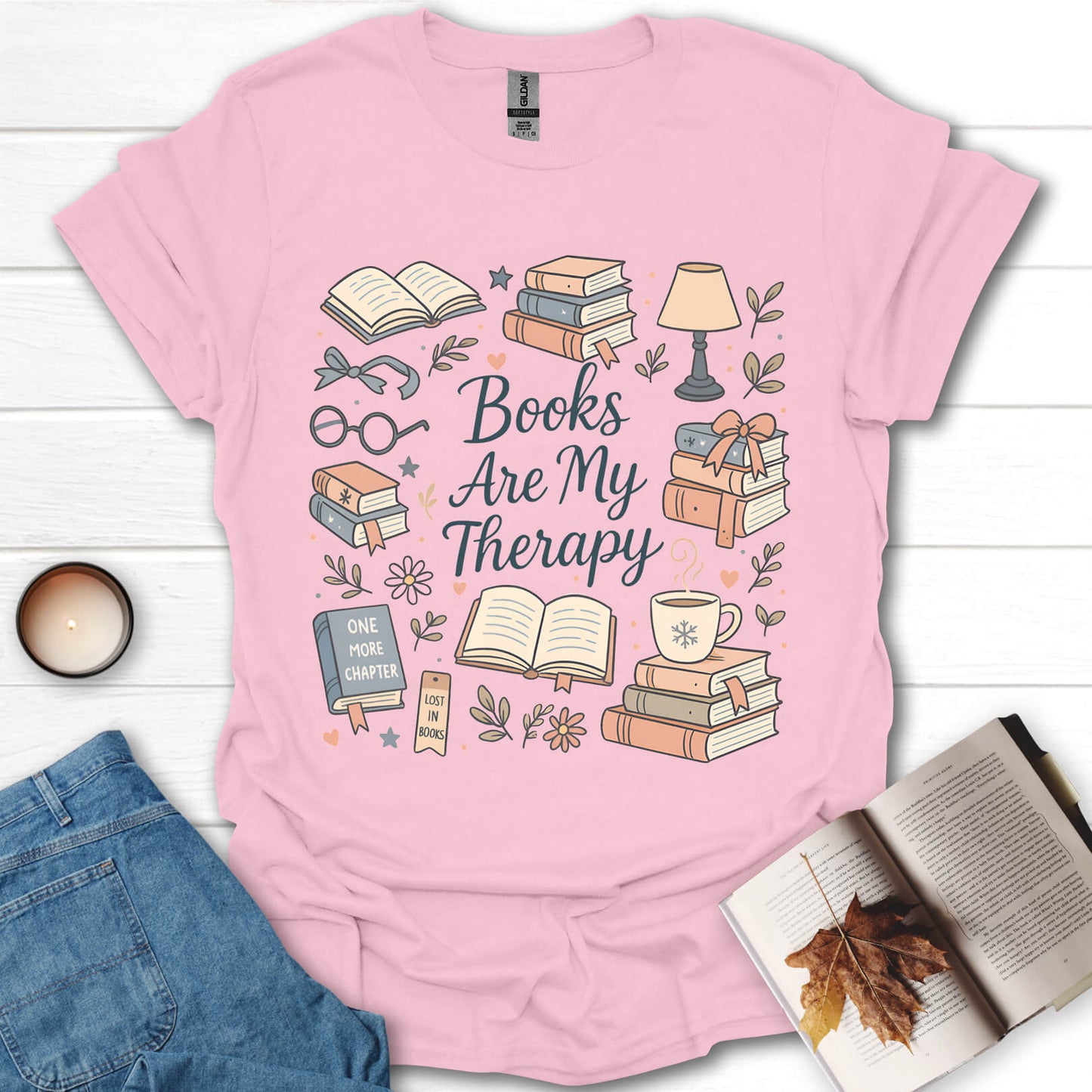 Books Are My Therapy T-Shirt