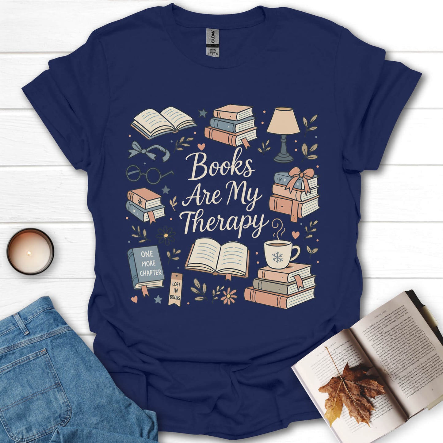 Books Are My Therapy T-Shirt