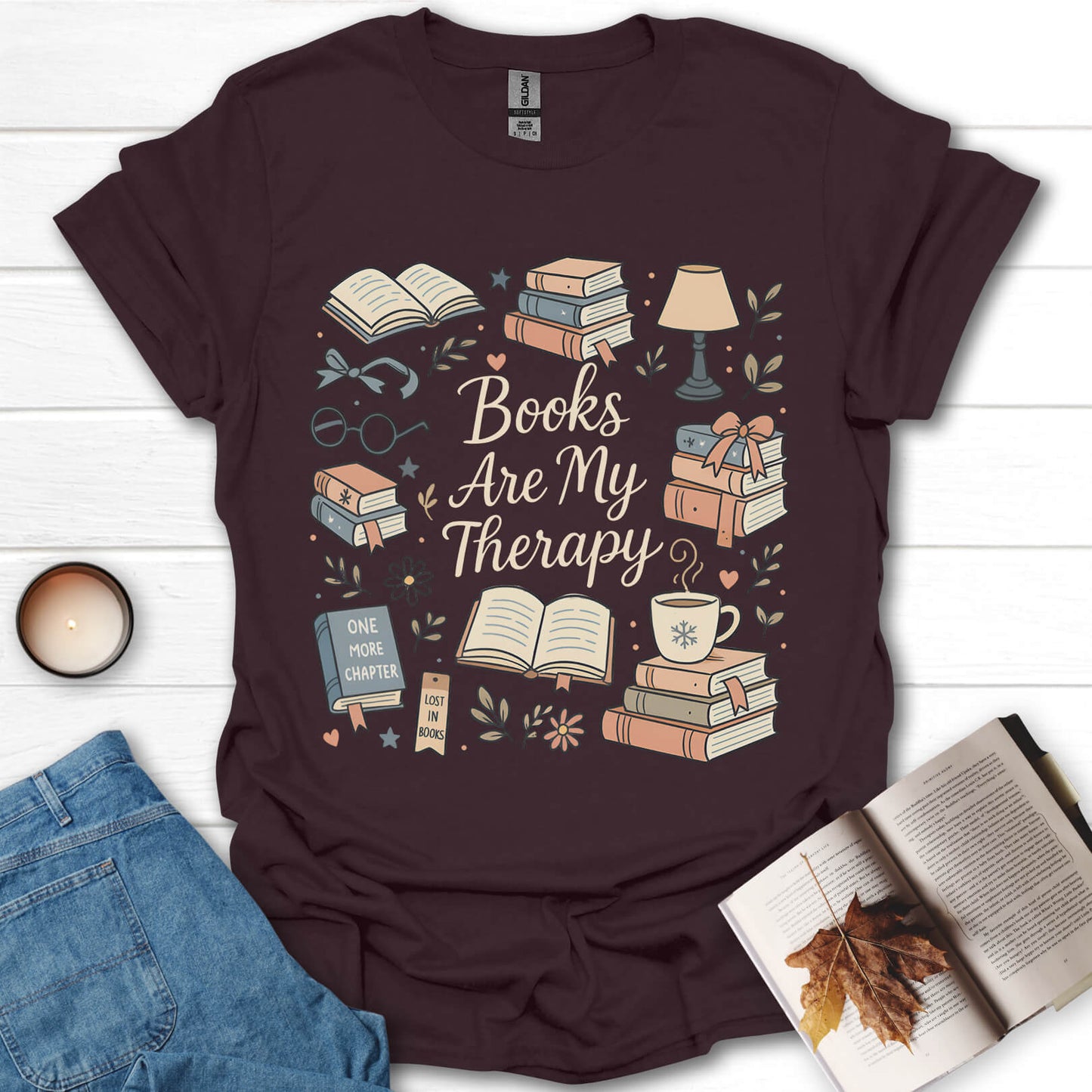 Books Are My Therapy T-Shirt