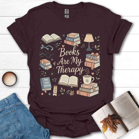 Books Are My Therapy T-Shirt