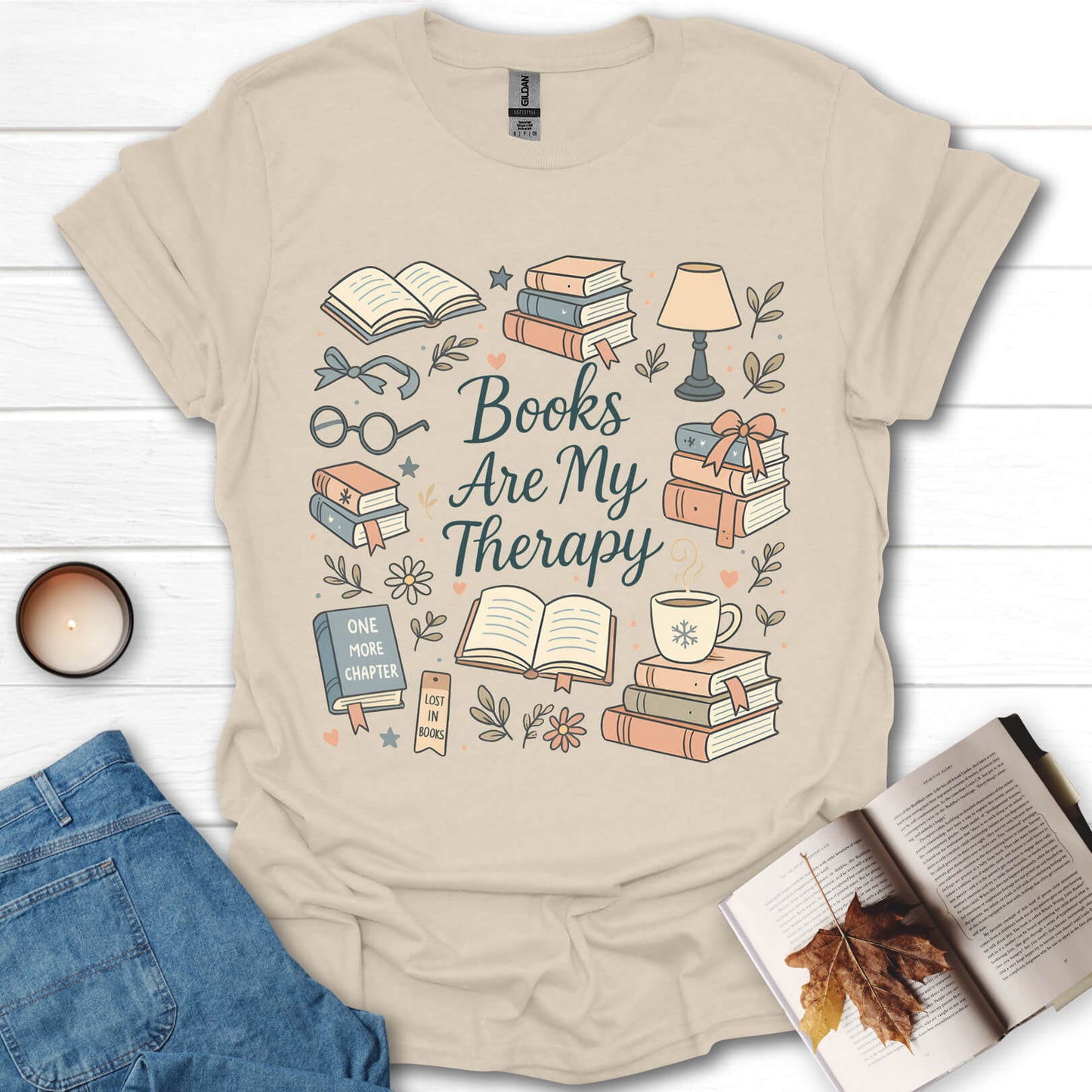 Books Are My Therapy T-Shirt