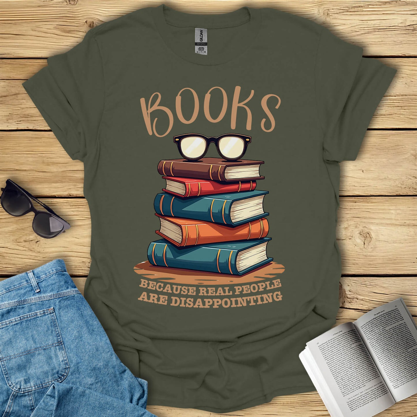 Books Because Real People Are Disappointing T-Shirt