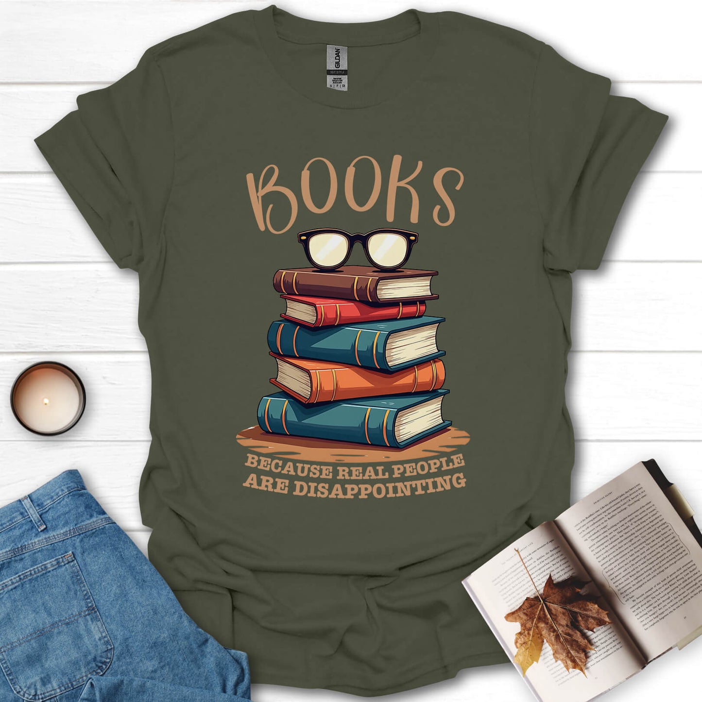 Books Because Real People Are Disappointing T-Shirt