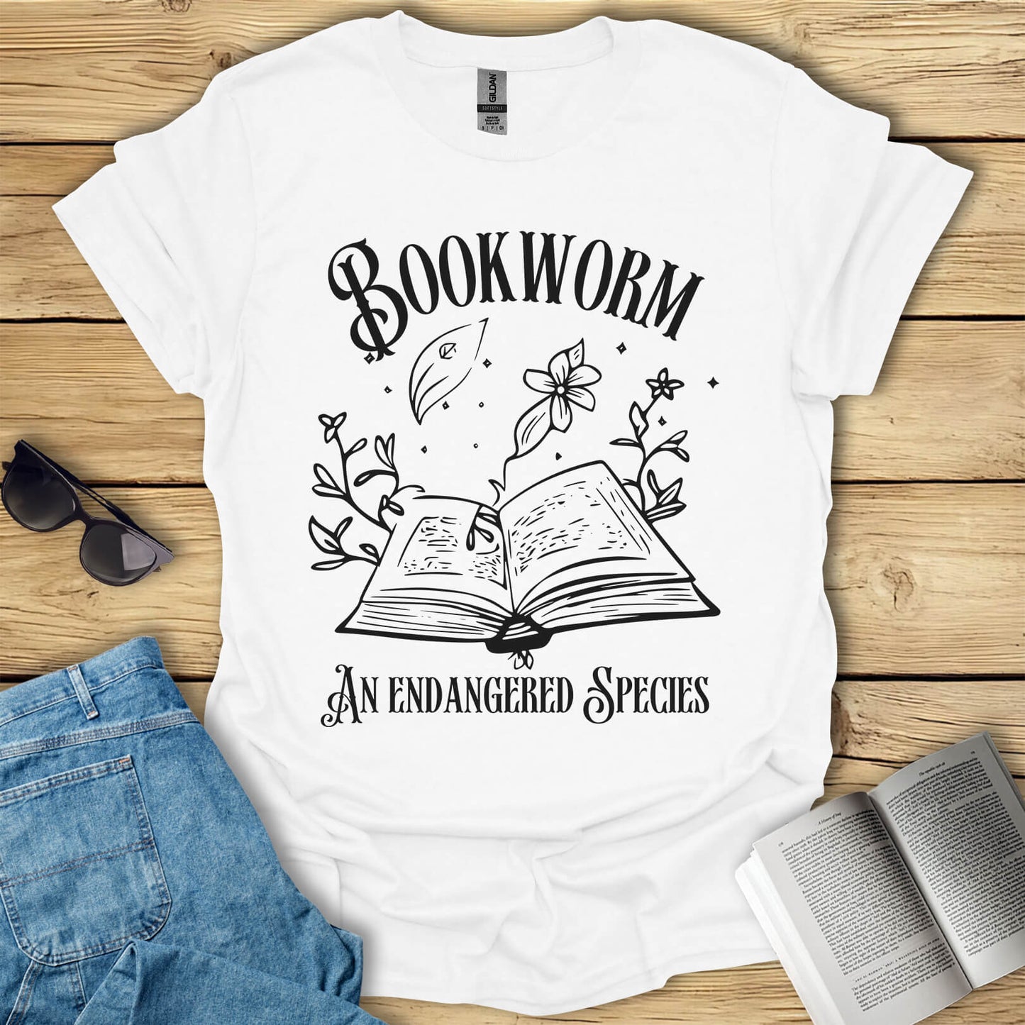Bookworm An Endangered Species Librarian T-Shirt