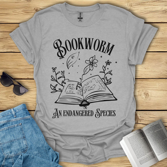 Bookworm An Endangered Species Librarian T-Shirt