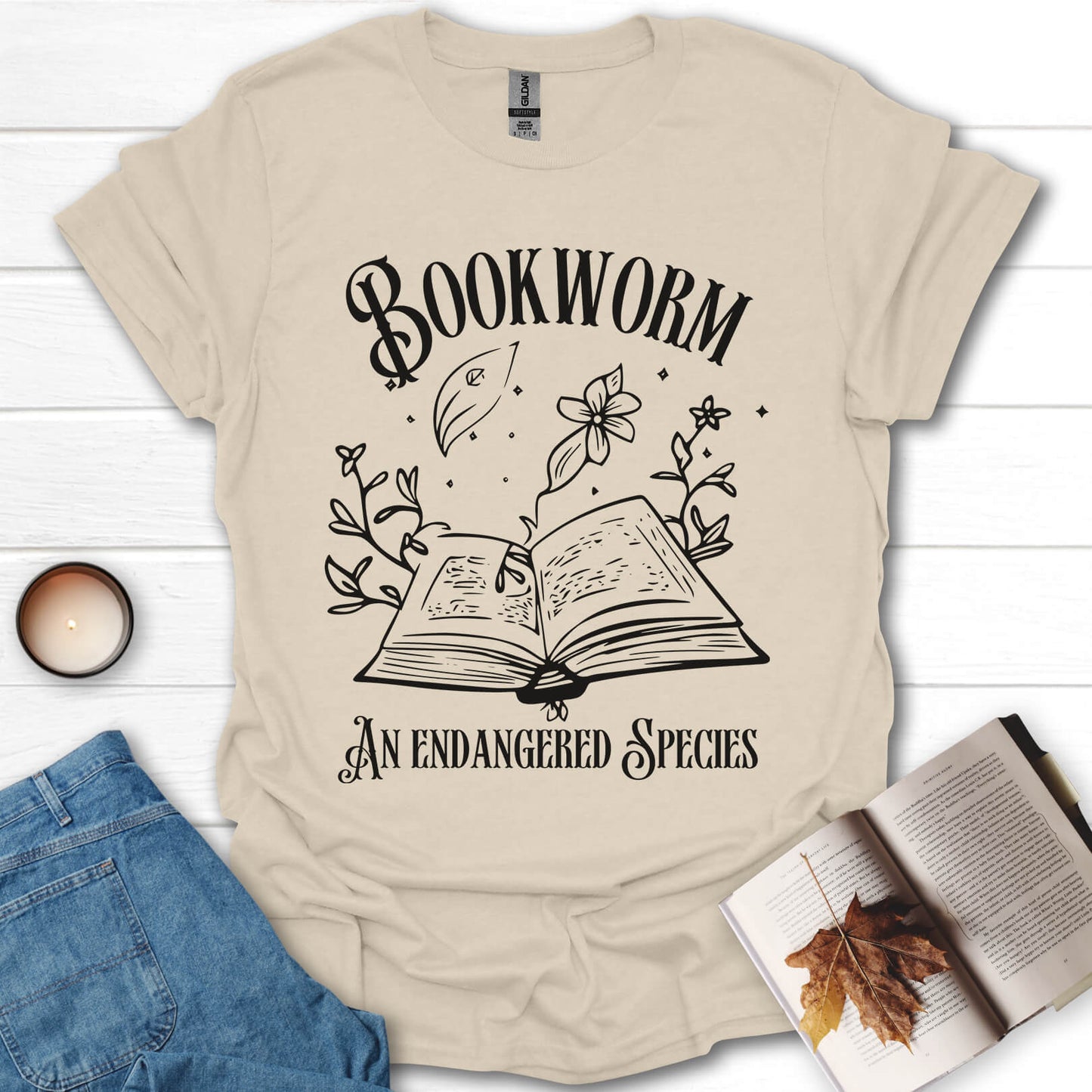 Bookworm An Endangered Species Librarian T-Shirt