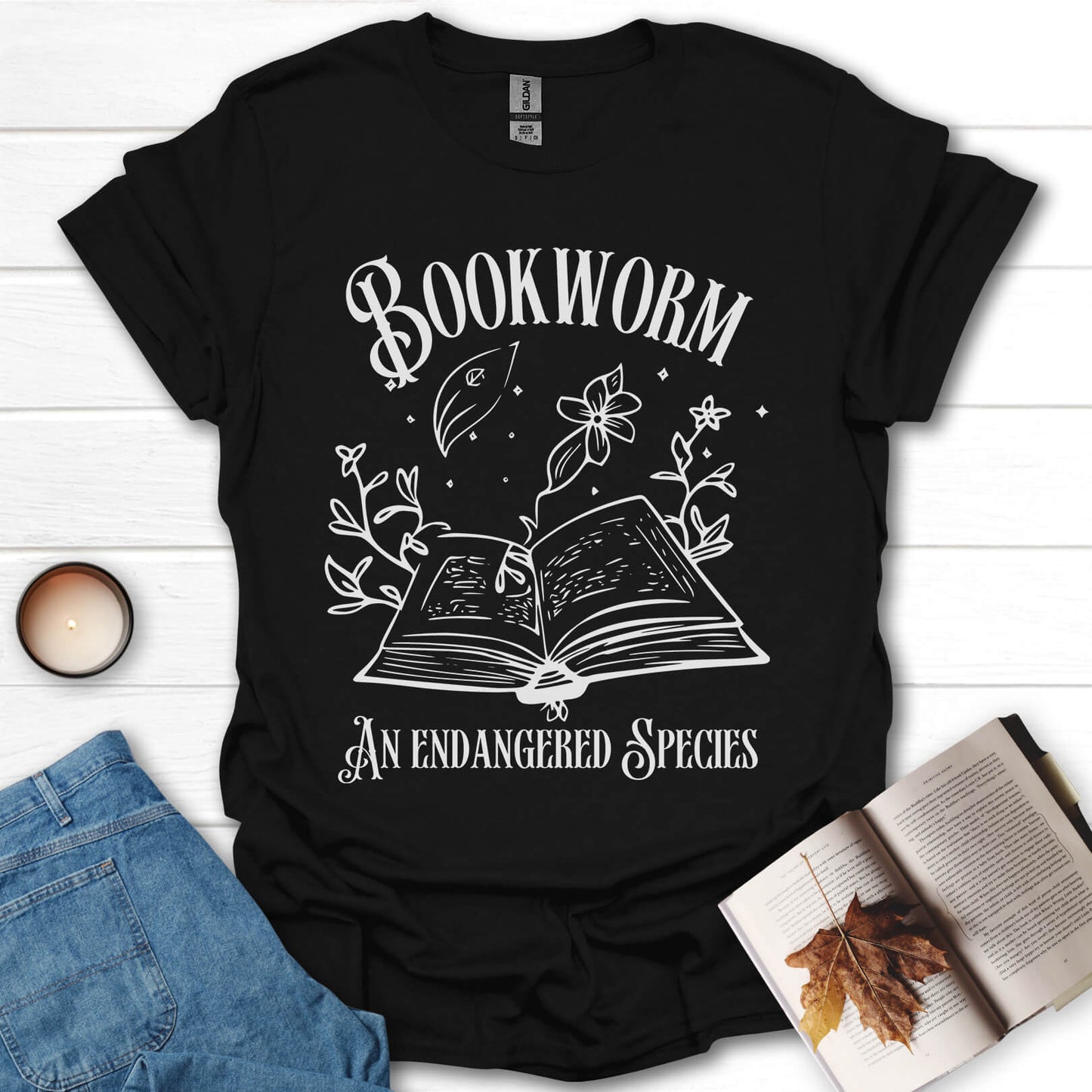 Bookworm An Endangered Species Librarian T-Shirt