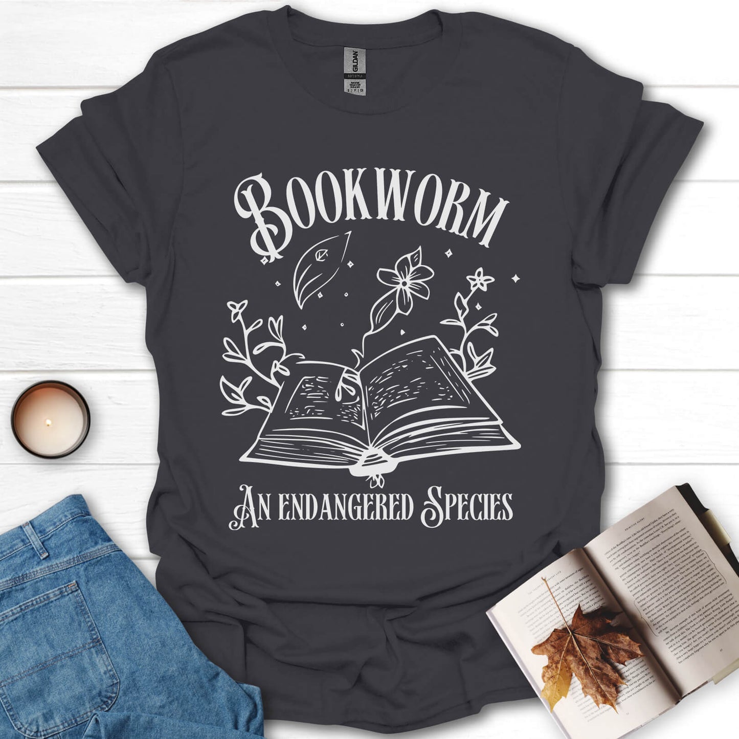 Bookworm An Endangered Species Librarian T-Shirt