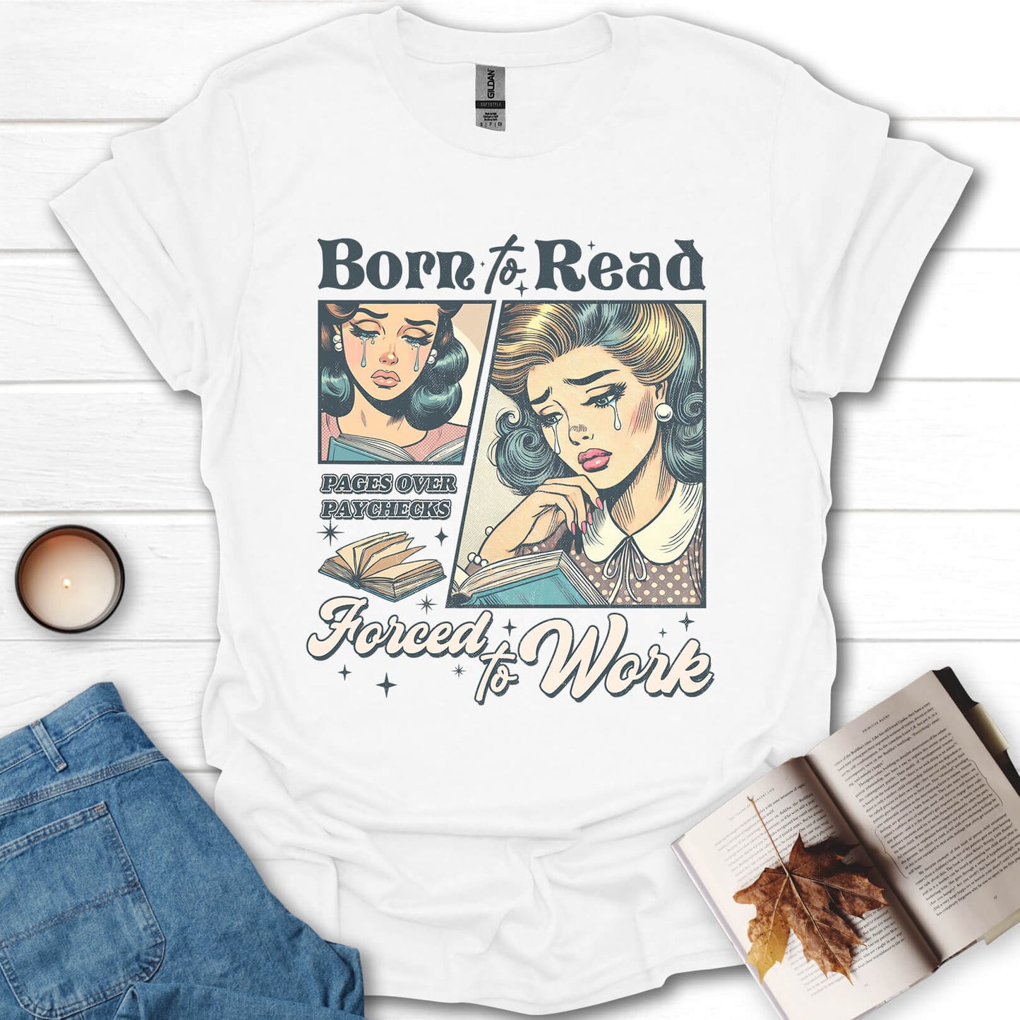 Born To Read Funny Bookish T-Shirt