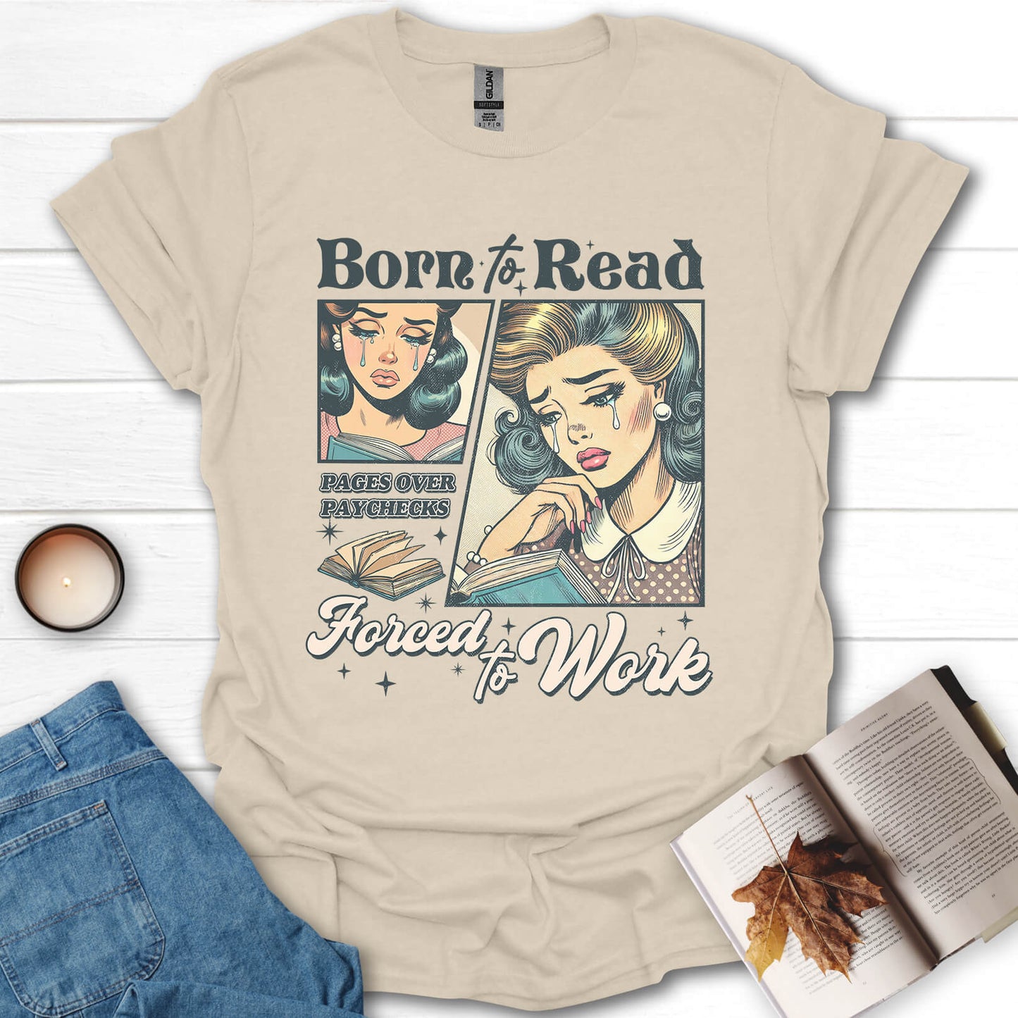 Born To Read Funny Bookish T-Shirt